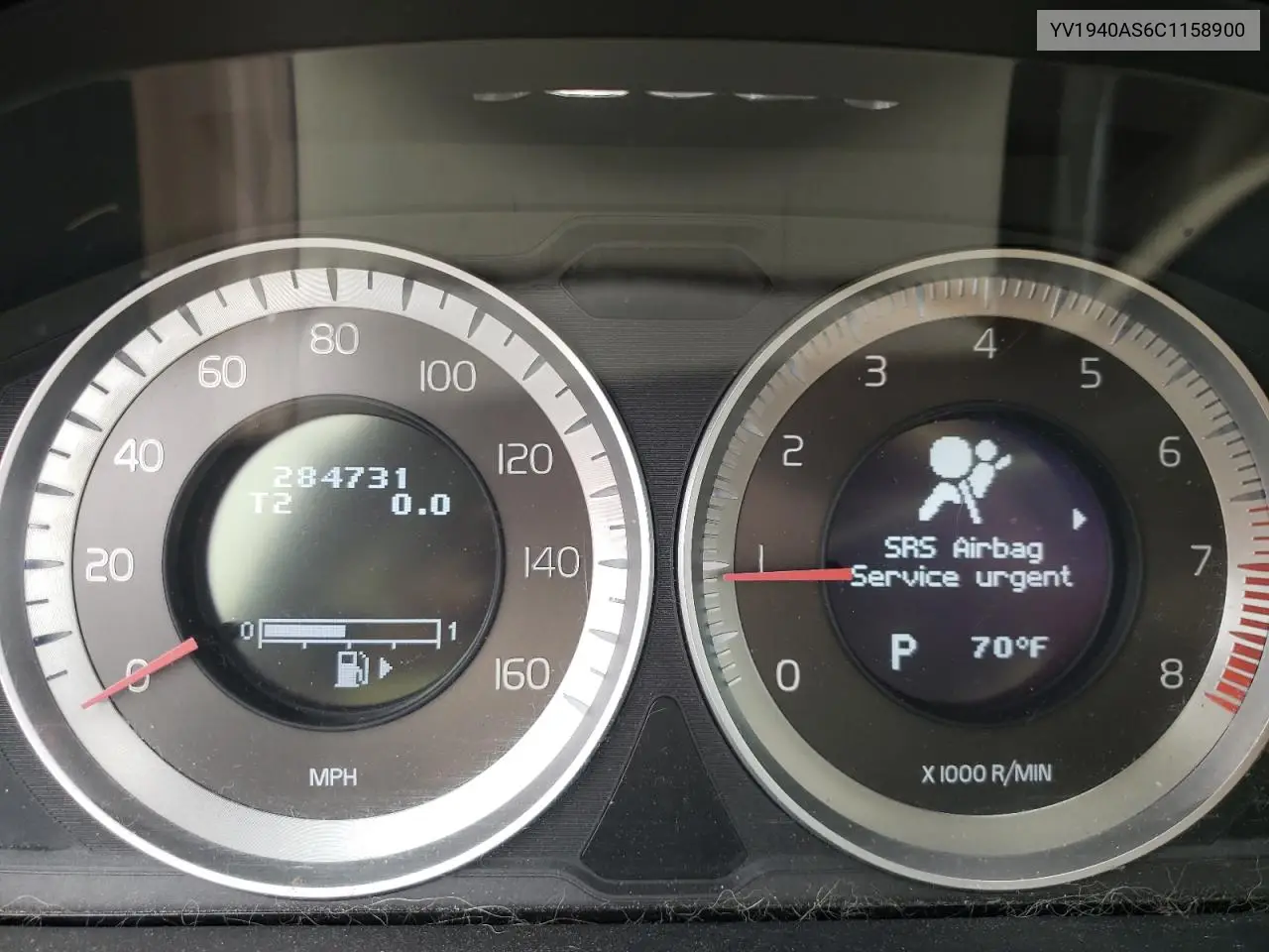 2012 Volvo S80 3.2 VIN: YV1940AS6C1158900 Lot: 60950995