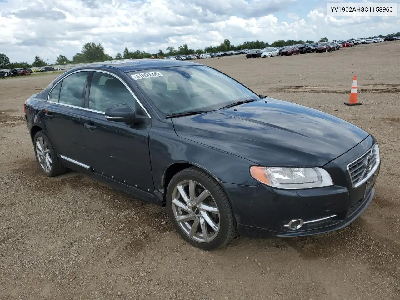 2012 Volvo S80 T6 VIN: YV1902AH8C1158960 Lot: 61860695