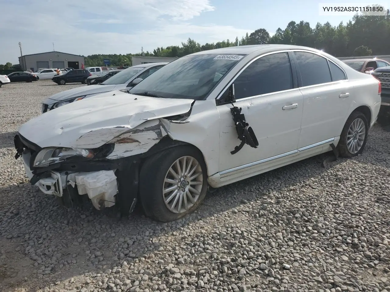 2012 Volvo S80 3.2 VIN: YV1952AS3C1151850 Lot: 63654545