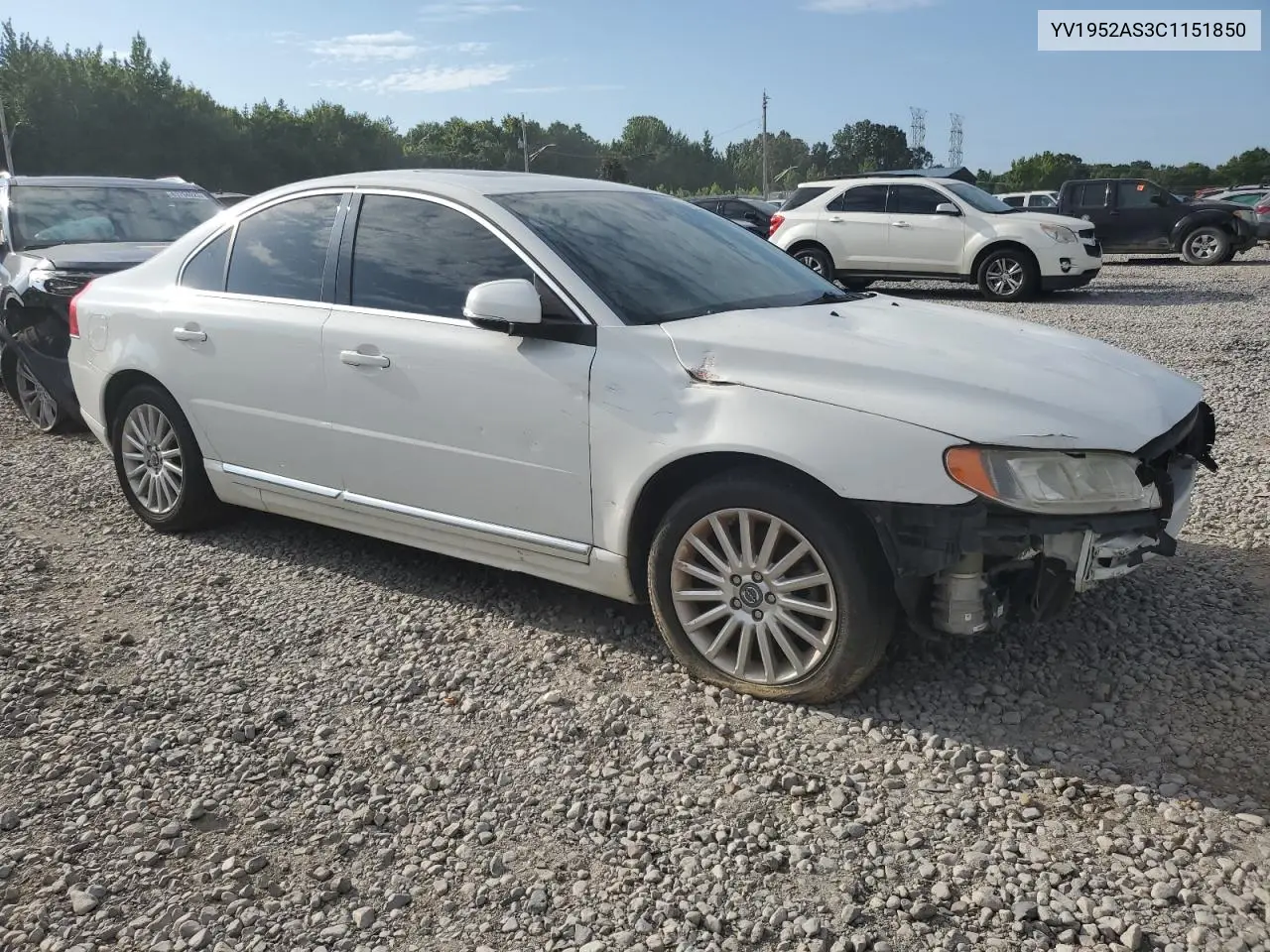 2012 Volvo S80 3.2 VIN: YV1952AS3C1151850 Lot: 63654545