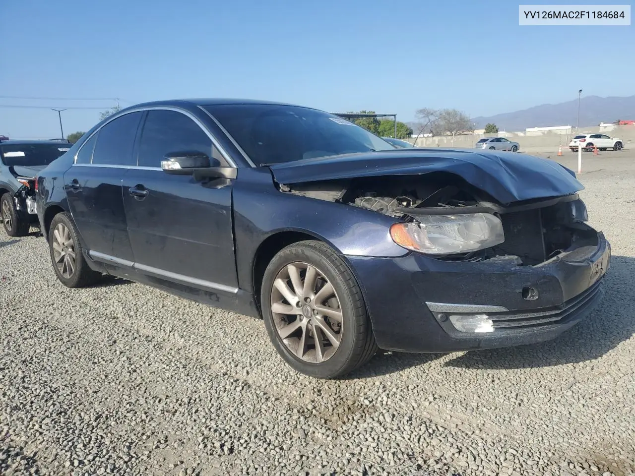 2015 Volvo S80 Premier+ VIN: YV126MAC2F1184684 Lot: 55066395
