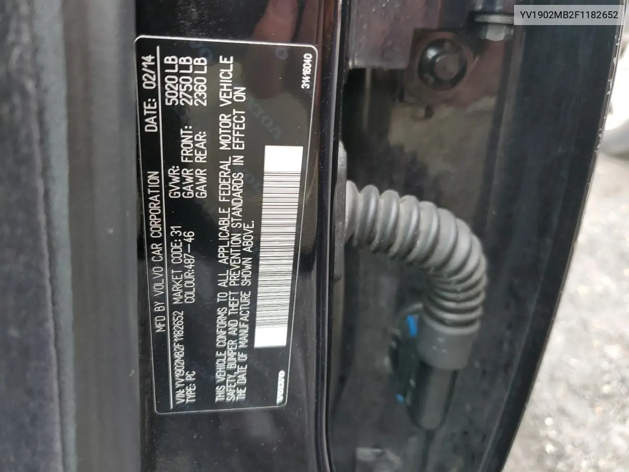 2015 Volvo S80 Premier VIN: YV1902MB2F1182652 Lot: 62606975