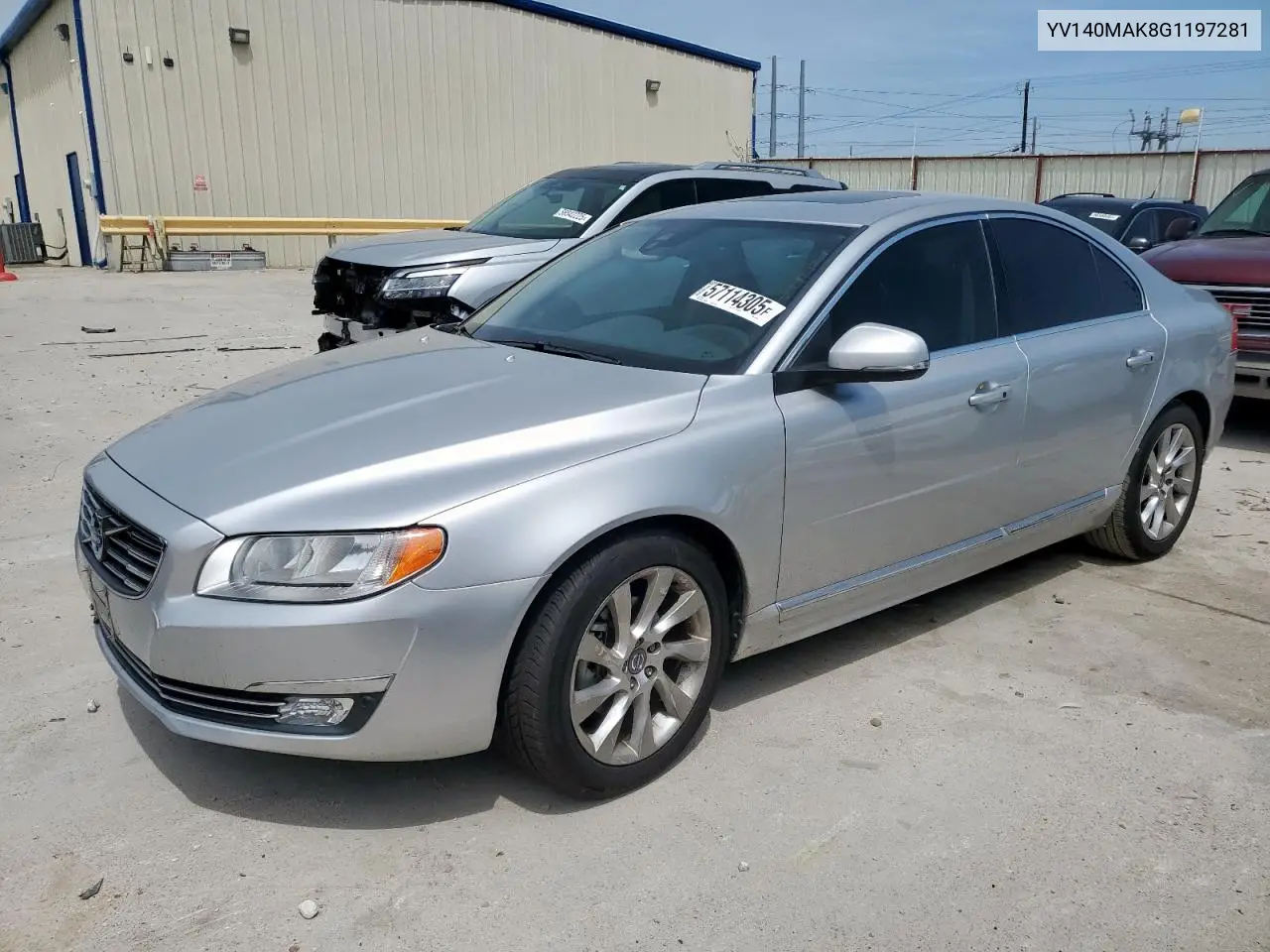 2016 Volvo S80 Premier VIN: YV140MAK8G1197281 Lot: 57114305