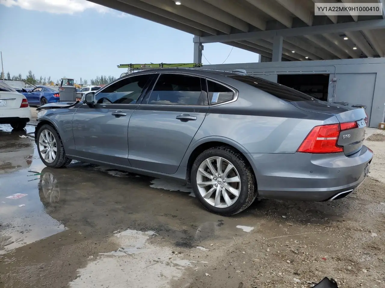 2017 Volvo S90 T6 Momentum VIN: YV1A22MK9H1000410 Lot: 52622075