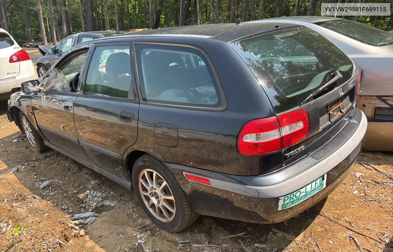 2001 Volvo V40 1.9T VIN: YV1VW29581F689115 Lot: 60998995