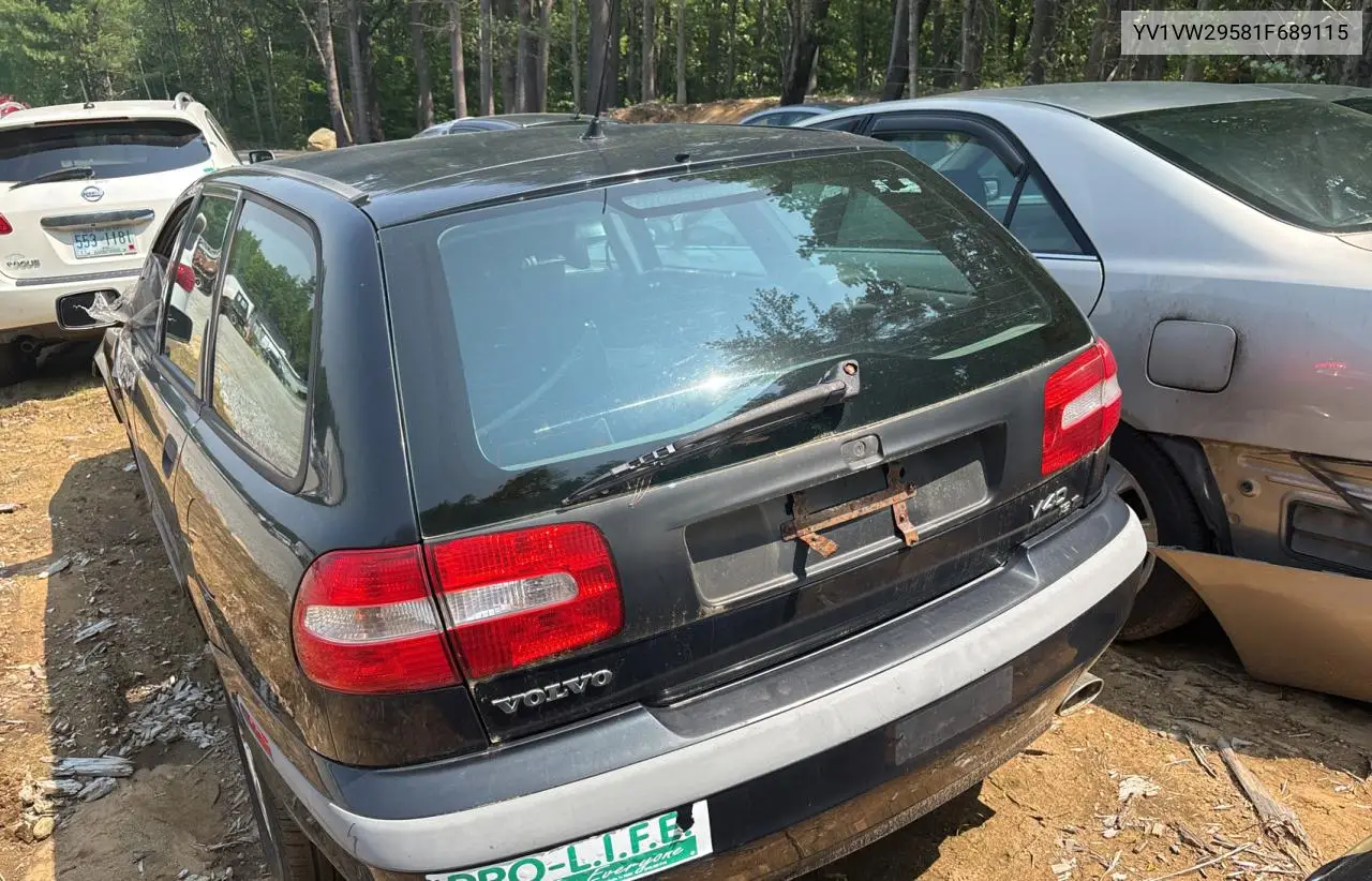 2001 Volvo V40 1.9T VIN: YV1VW29581F689115 Lot: 60998995