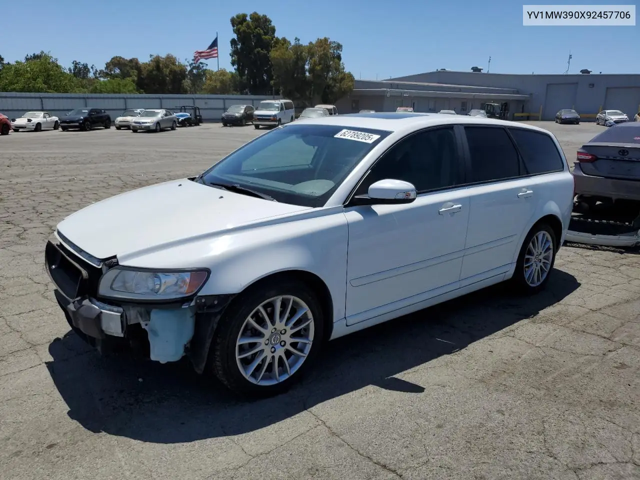 2009 Volvo V50 2.4I VIN: YV1MW390X92457706 Lot: 62789205