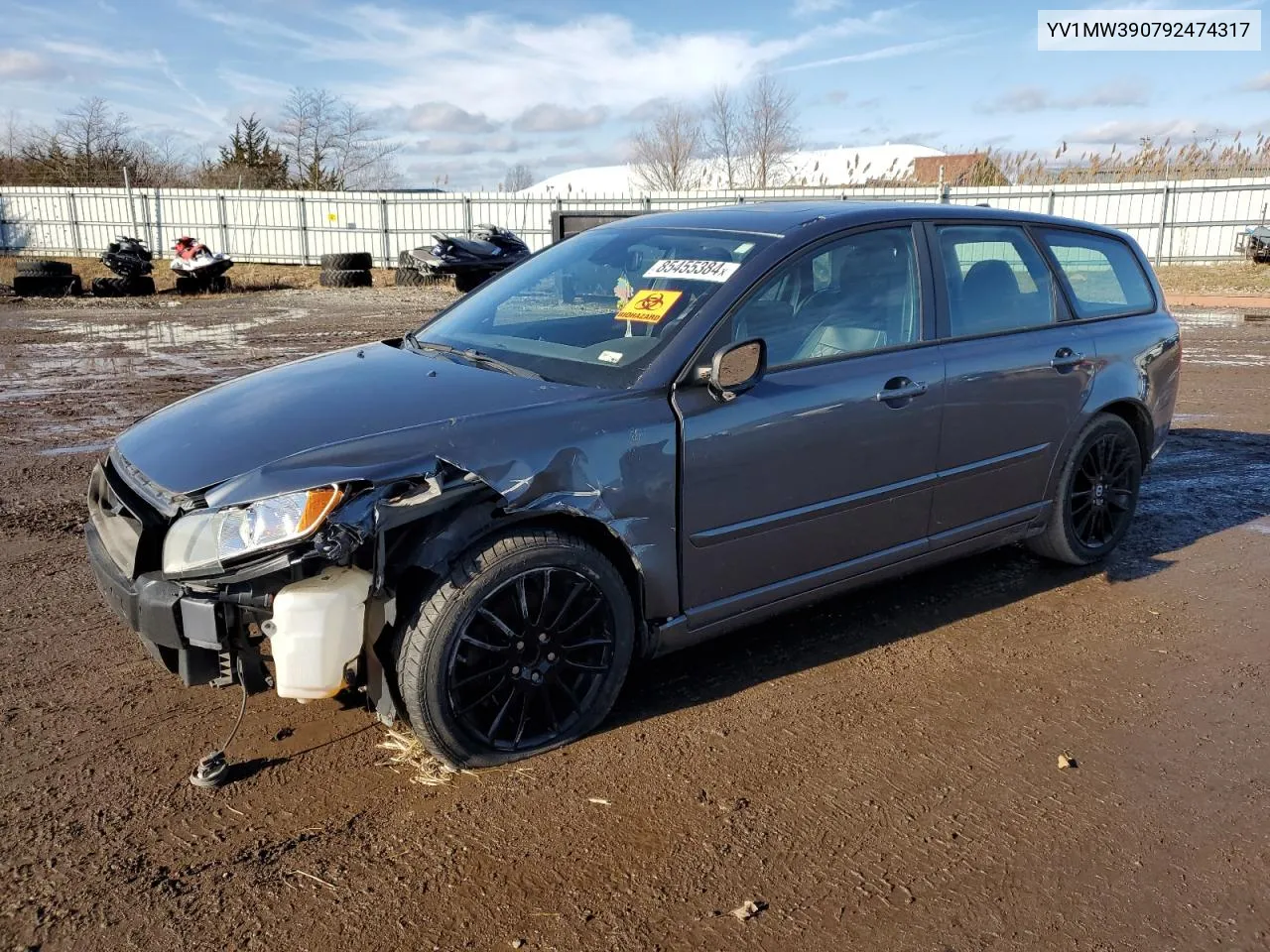 2009 Volvo V50 2.4I VIN: YV1MW390792474317 Lot: 85455384