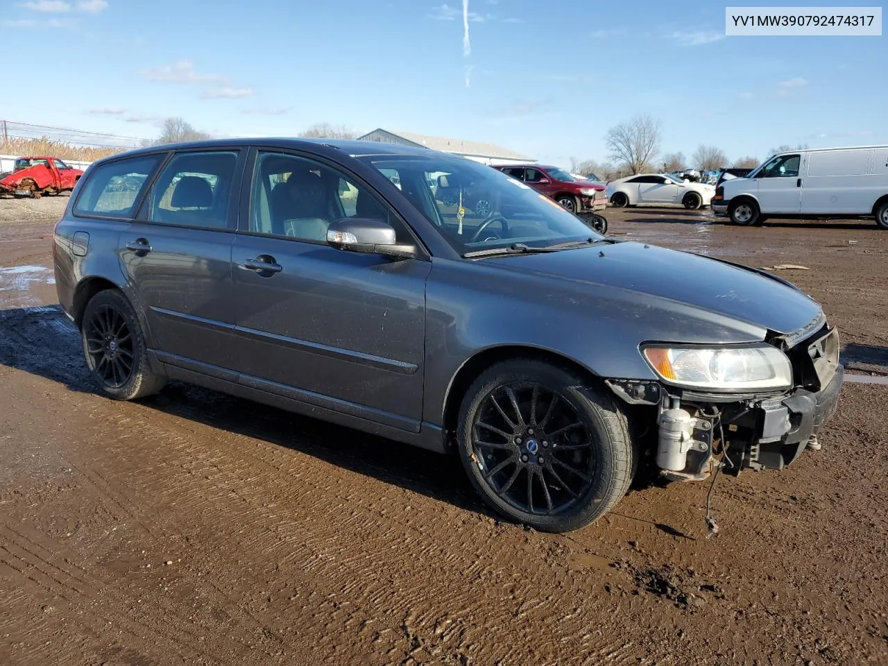 2009 Volvo V50 2.4I VIN: YV1MW390792474317 Lot: 85455384