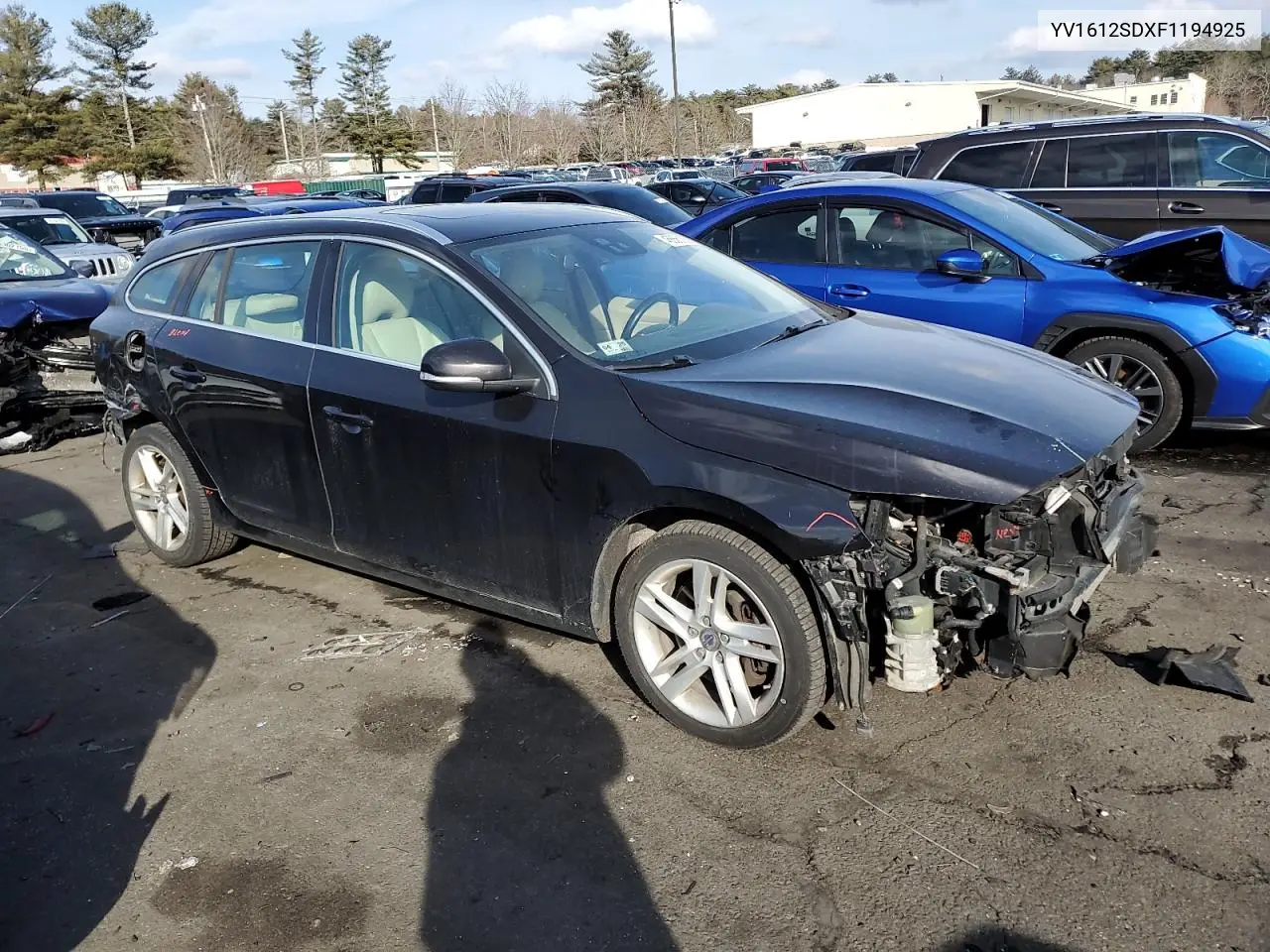 2015 Volvo V60 Platinum VIN: YV1612SDXF1194925 Lot: 45656135