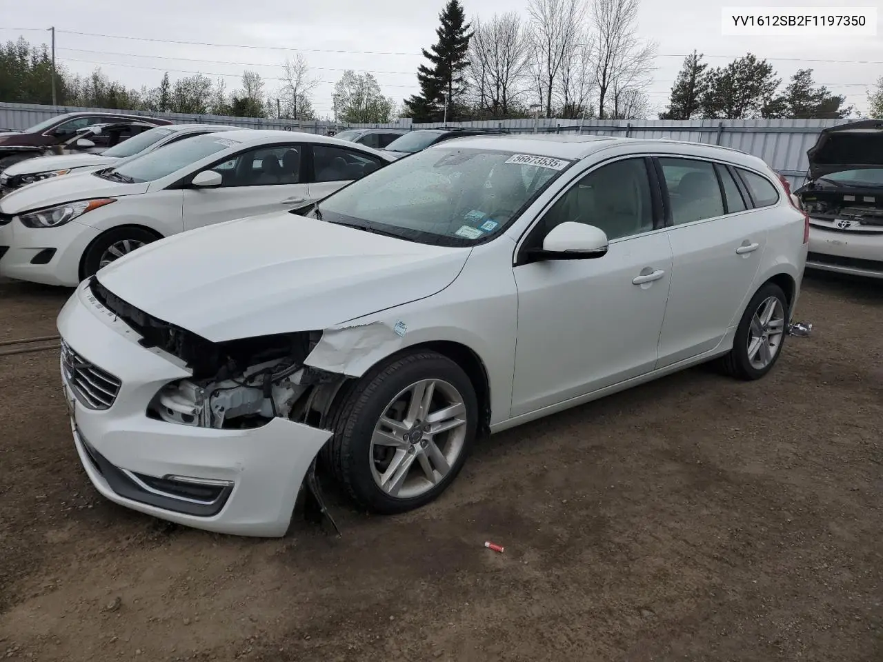2015 Volvo V60 Premier VIN: YV1612SB2F1197350 Lot: 56673535