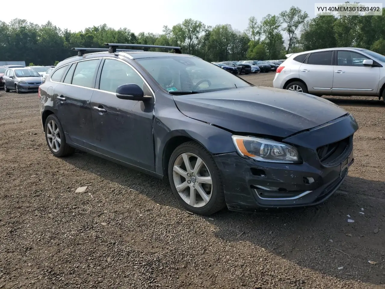 2016 Volvo V60 T5 Platinum VIN: YV140MEM3G1293492 Lot: 60905555