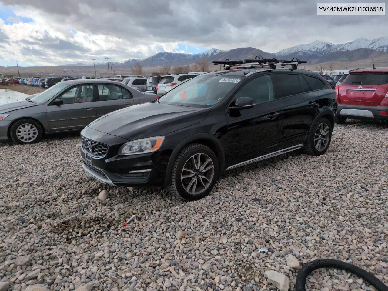 2017 Volvo V60 Cross Country Premier VIN: YV440MWK2H1036518 Lot: 44070455