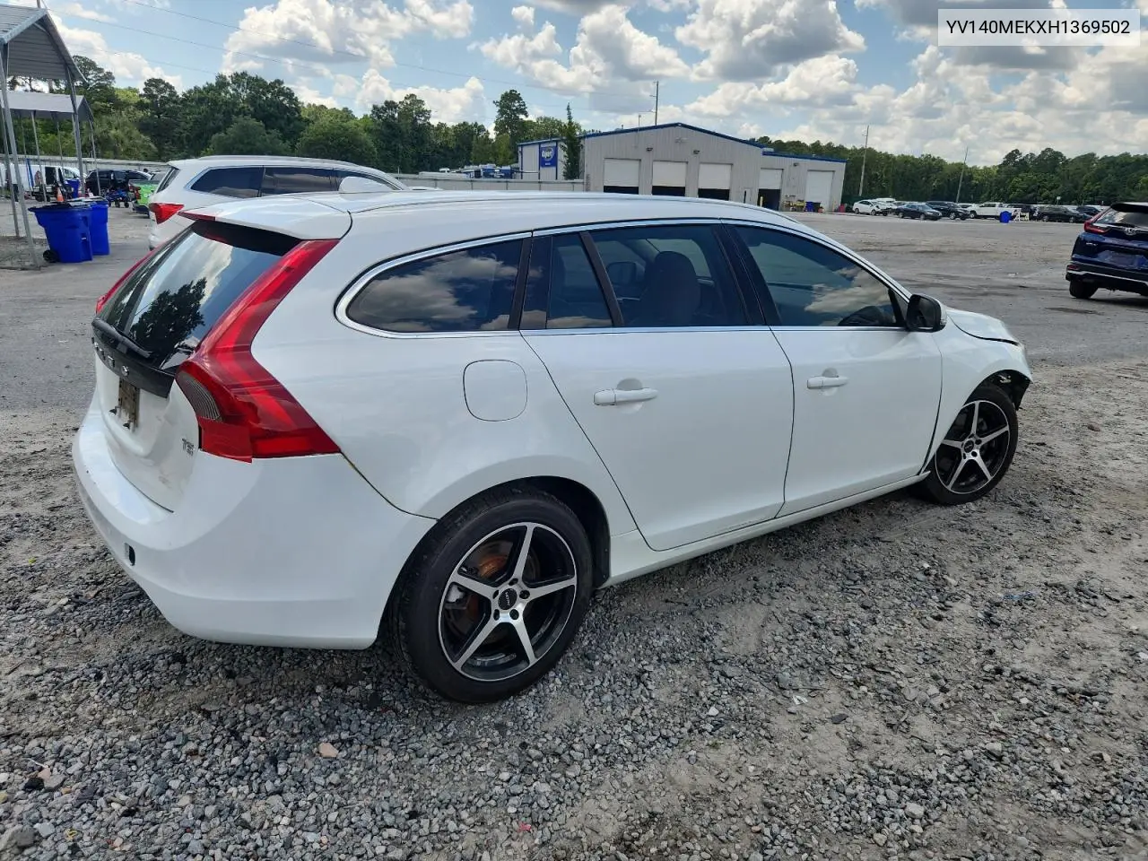 2017 Volvo V60 T5 Premier VIN: YV140MEKXH1369502 Lot: 61730385