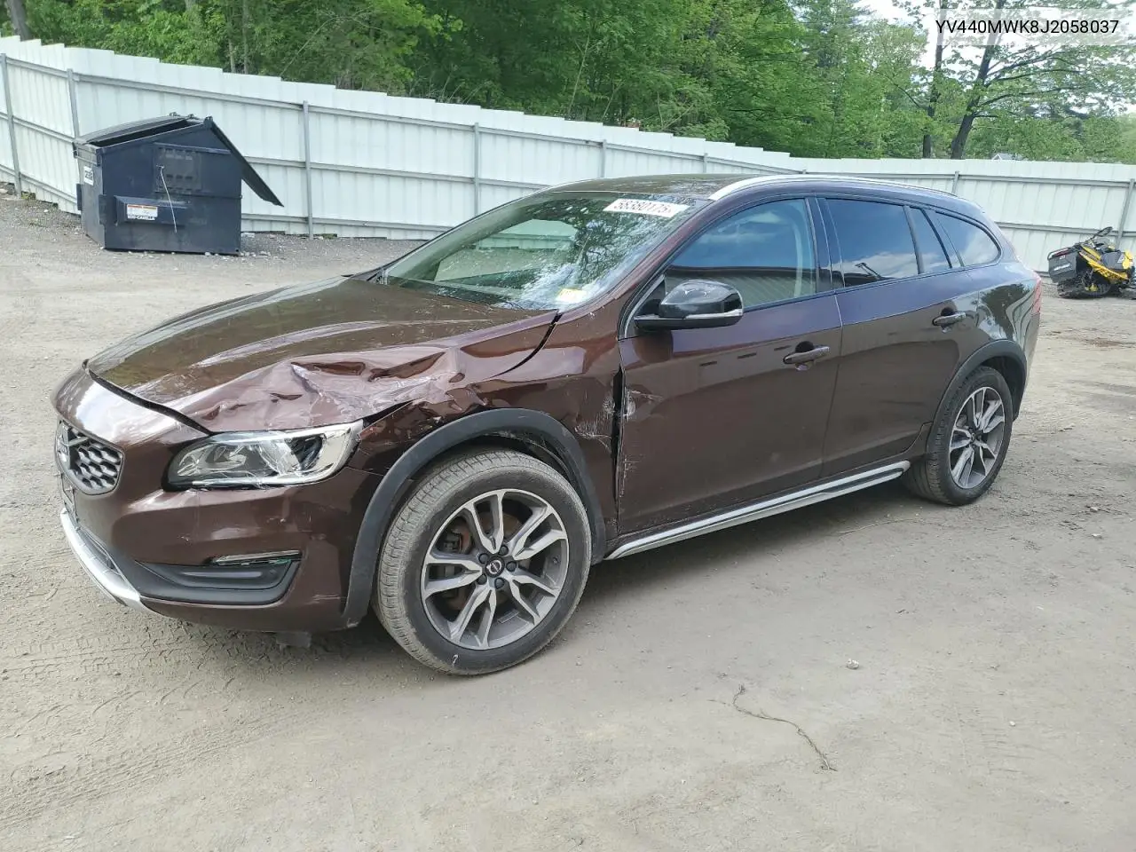 2018 Volvo V60 Cross Country Premier VIN: YV440MWK8J2058037 Lot: 58380175