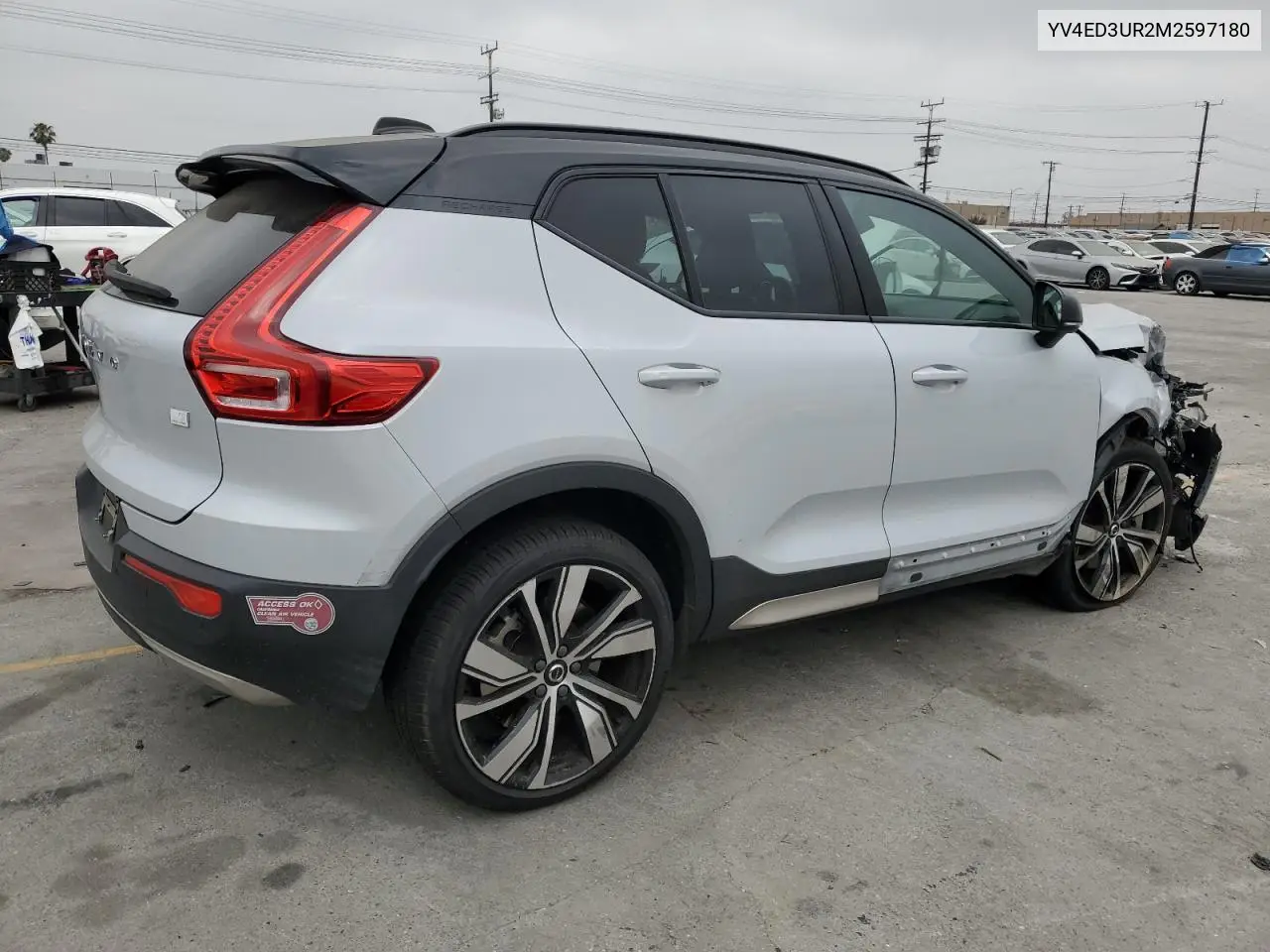 2021 Volvo Xc40 Recharge VIN: YV4ED3UR2M2597180 Lot: 61769305
