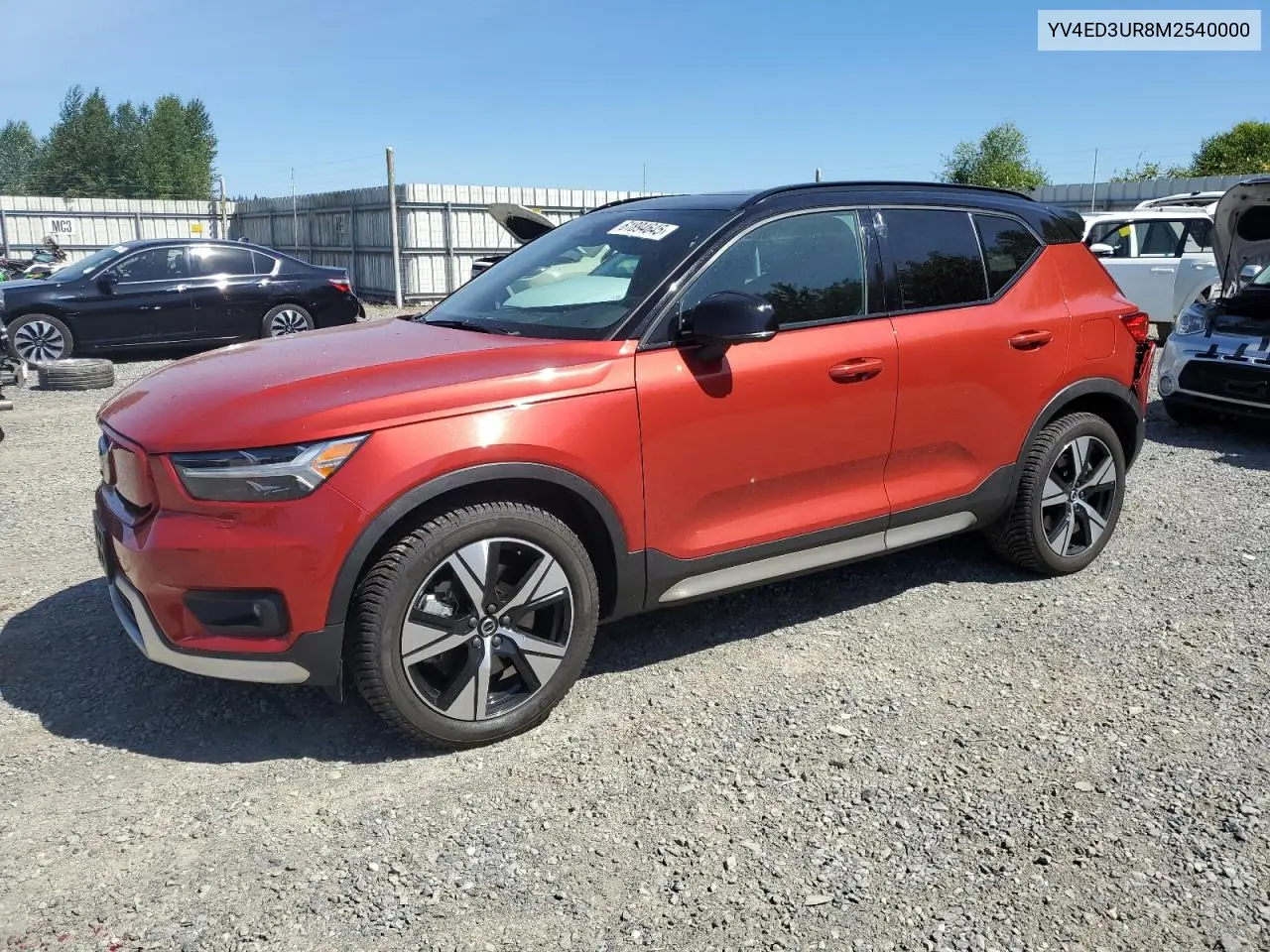 2021 Volvo Xc40 Recharge VIN: YV4ED3UR8M2540000 Lot: 61894645