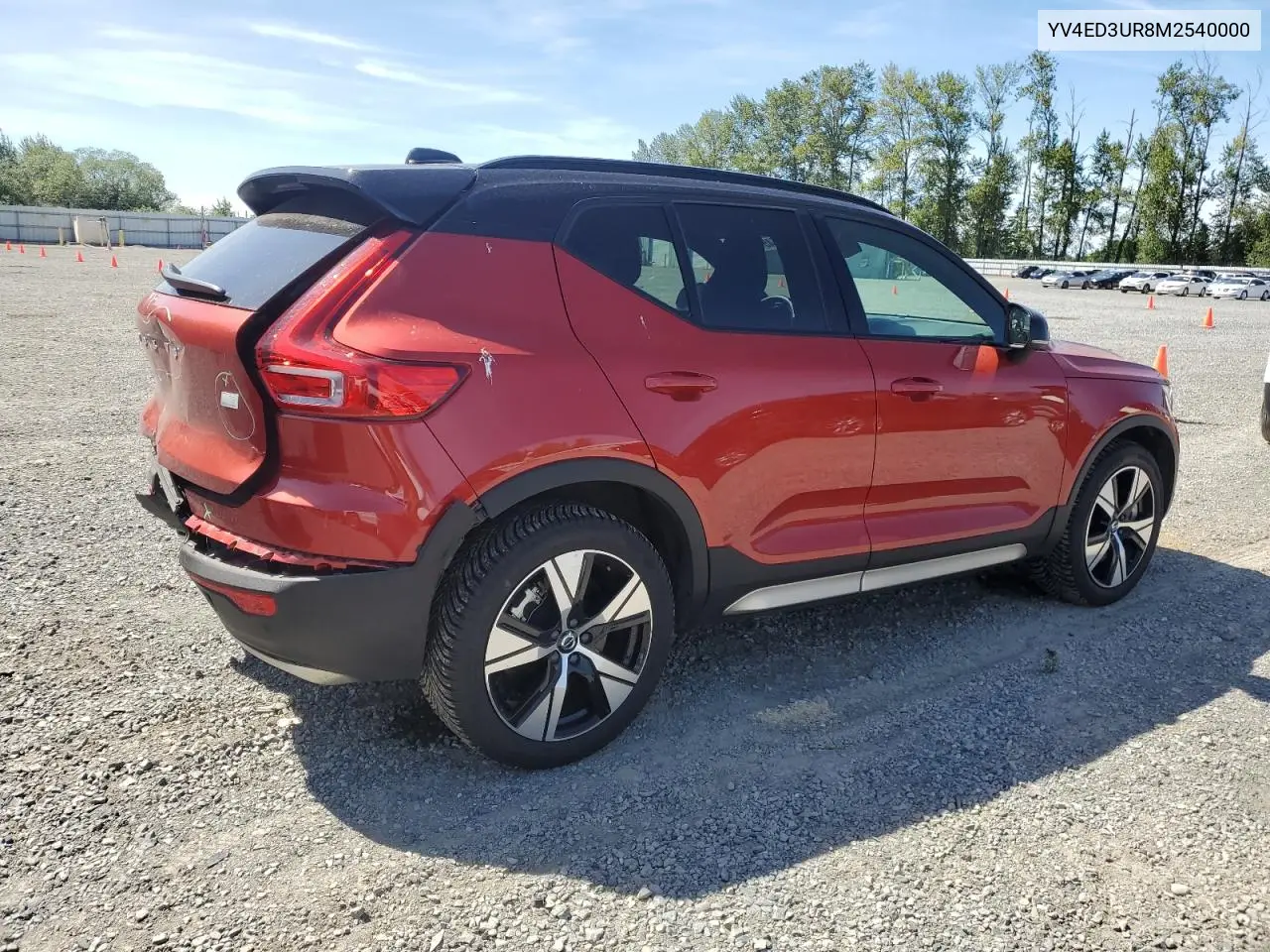 2021 Volvo Xc40 Recharge VIN: YV4ED3UR8M2540000 Lot: 61894645