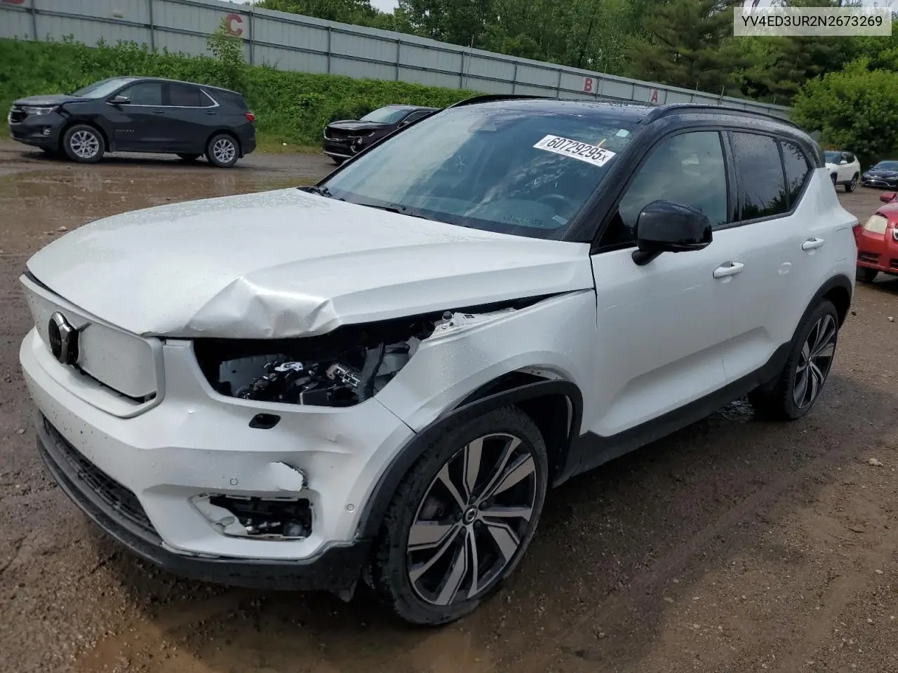 2022 Volvo Xc40 P8 Recharge Plus VIN: YV4ED3UR2N2673269 Lot: 60729295