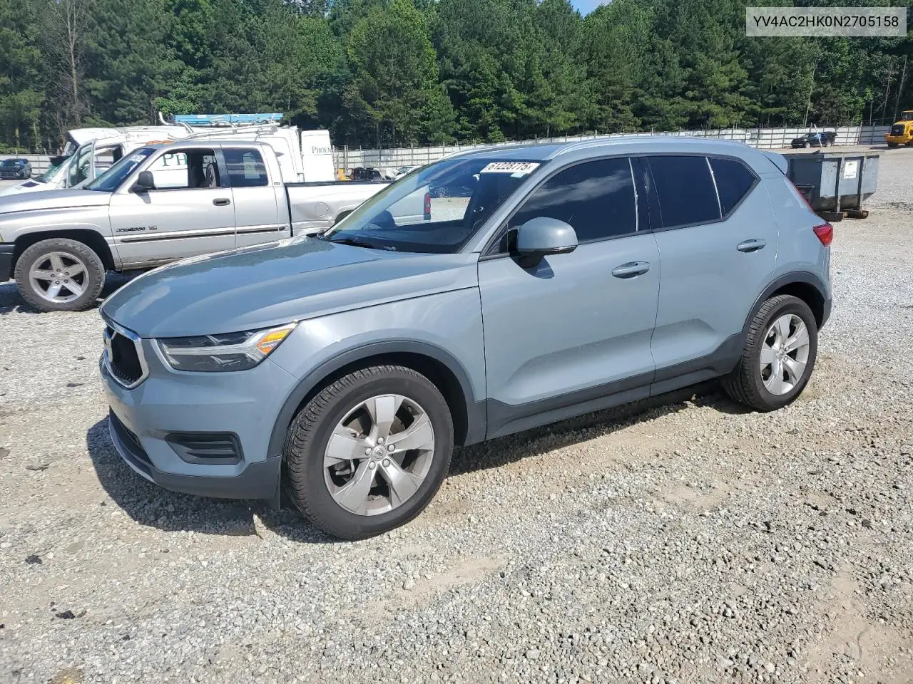 2022 Volvo Xc40 T4 Momentum VIN: YV4AC2HK0N2705158 Lot: 61228775
