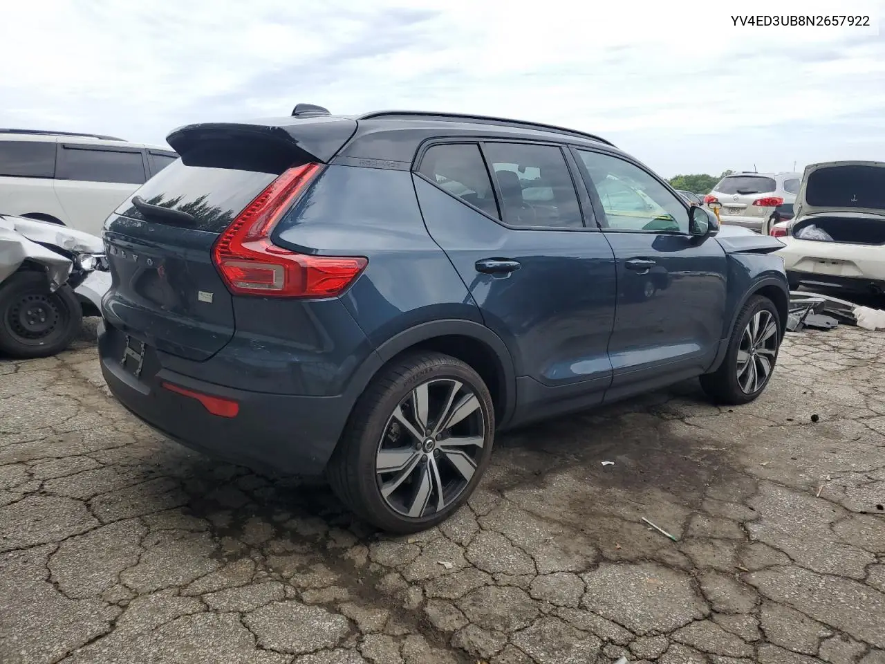 2022 Volvo Xc40 P8 Recharge Ultimate VIN: YV4ED3UB8N2657922 Lot: 62161365