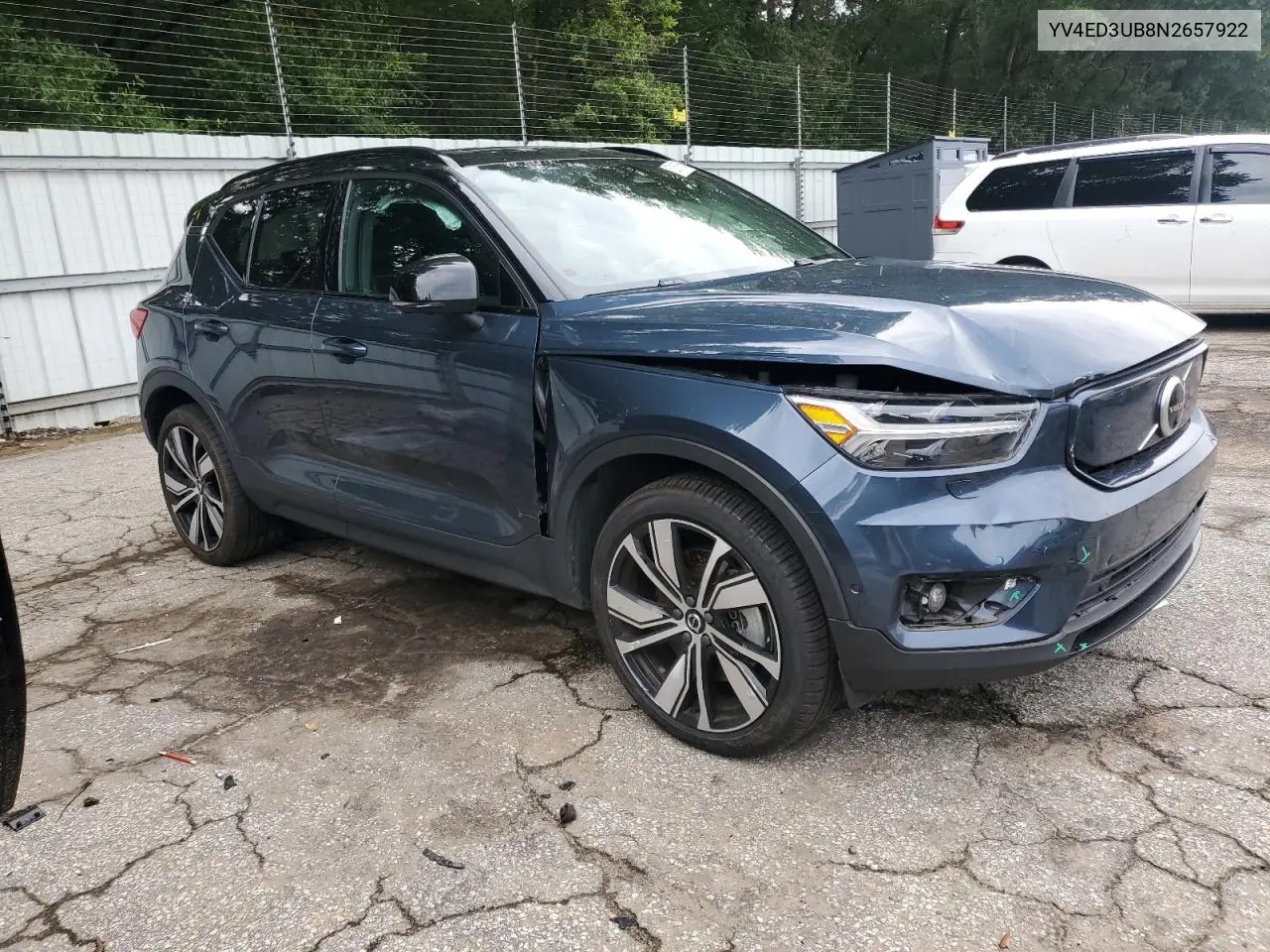 2022 Volvo Xc40 P8 Recharge Ultimate VIN: YV4ED3UB8N2657922 Lot: 62161365