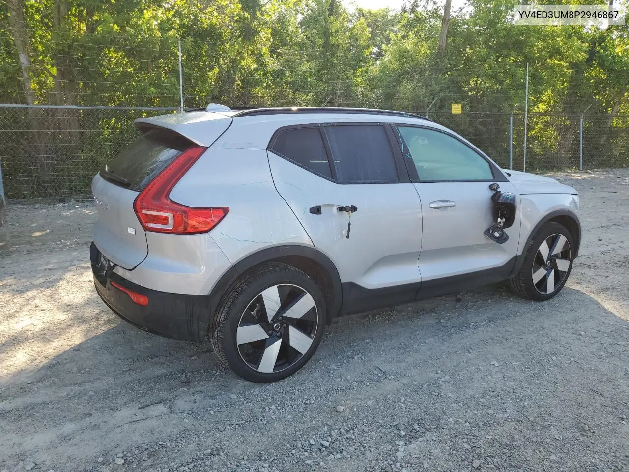 2023 Volvo Xc40 Recharge Ultimate VIN: YV4ED3UM8P2946867 Lot: 63029375