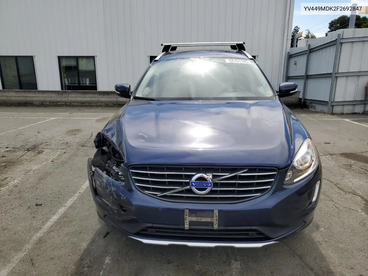 2015 Volvo Xc60 T6 Premier VIN: YV449MDK2F2692847 Lot: 52751145