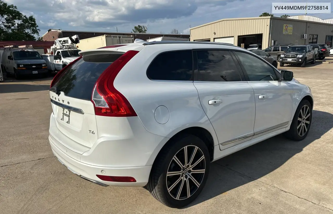 2015 Volvo Xc60 T6 Platinum VIN: YV449MDM9F2758814 Lot: 56789665