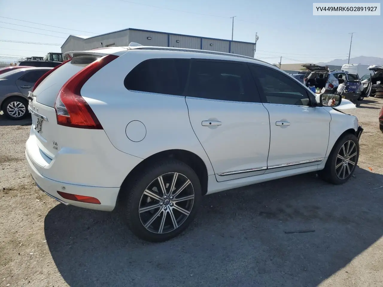 2016 Volvo Xc60 T6 Premier VIN: YV449MRK6G2891927 Lot: 62904875