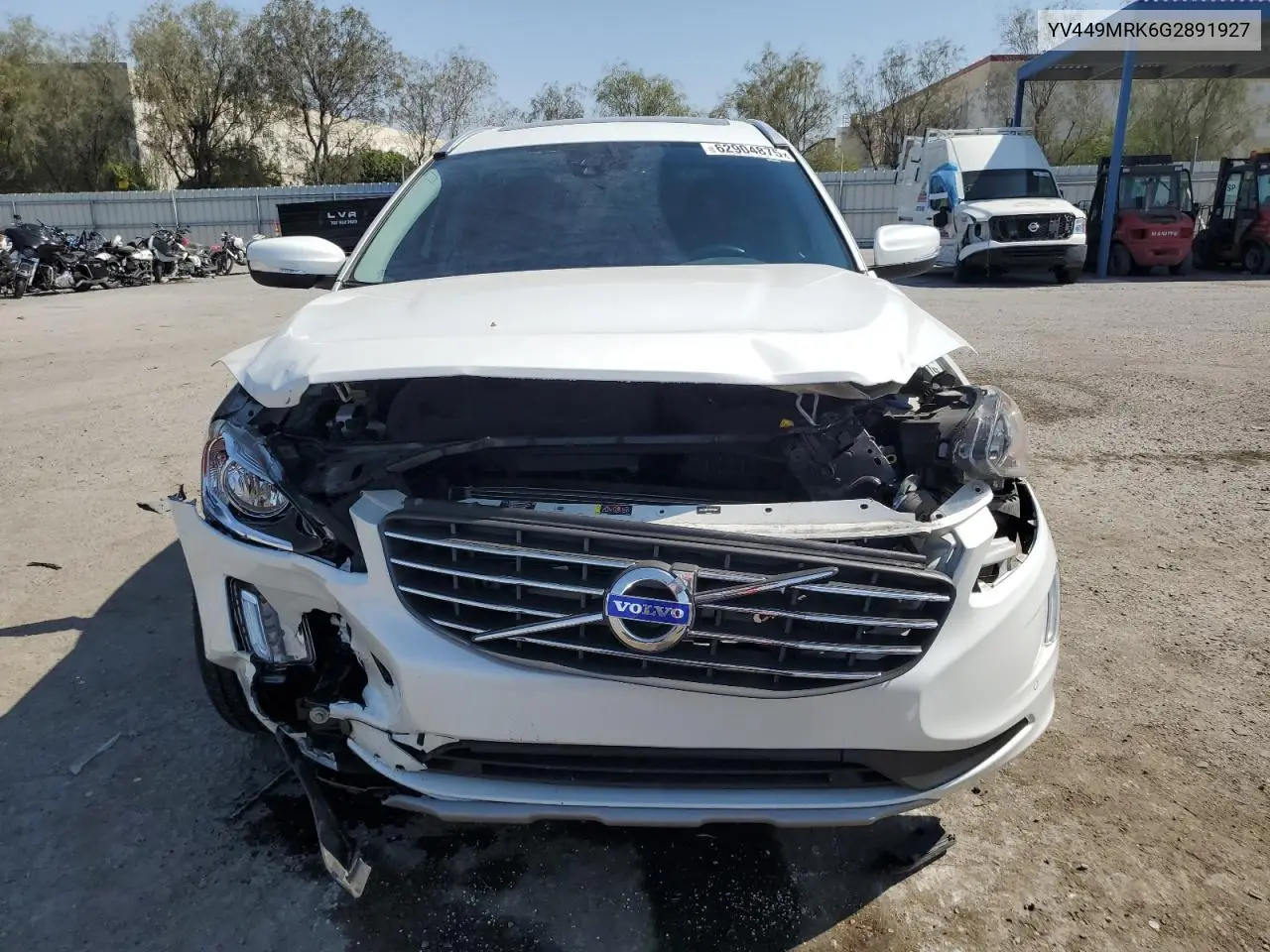 2016 Volvo Xc60 T6 Premier VIN: YV449MRK6G2891927 Lot: 62904875