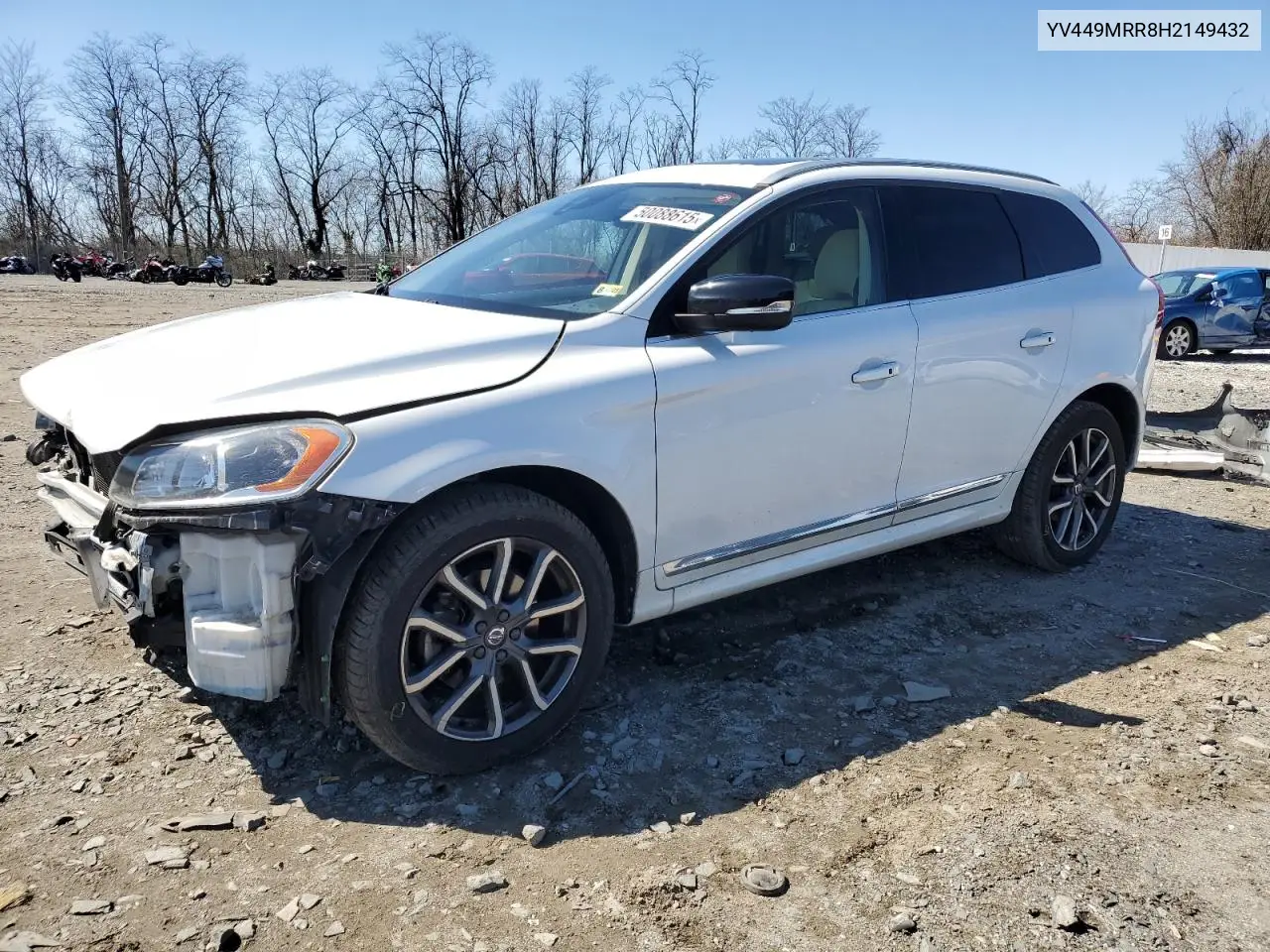 2017 Volvo Xc60 T6 Dynamic VIN: YV449MRR8H2149432 Lot: 50088615