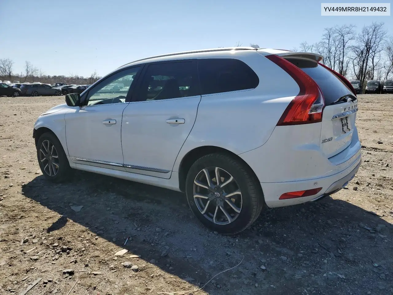 2017 Volvo Xc60 T6 Dynamic VIN: YV449MRR8H2149432 Lot: 50088615