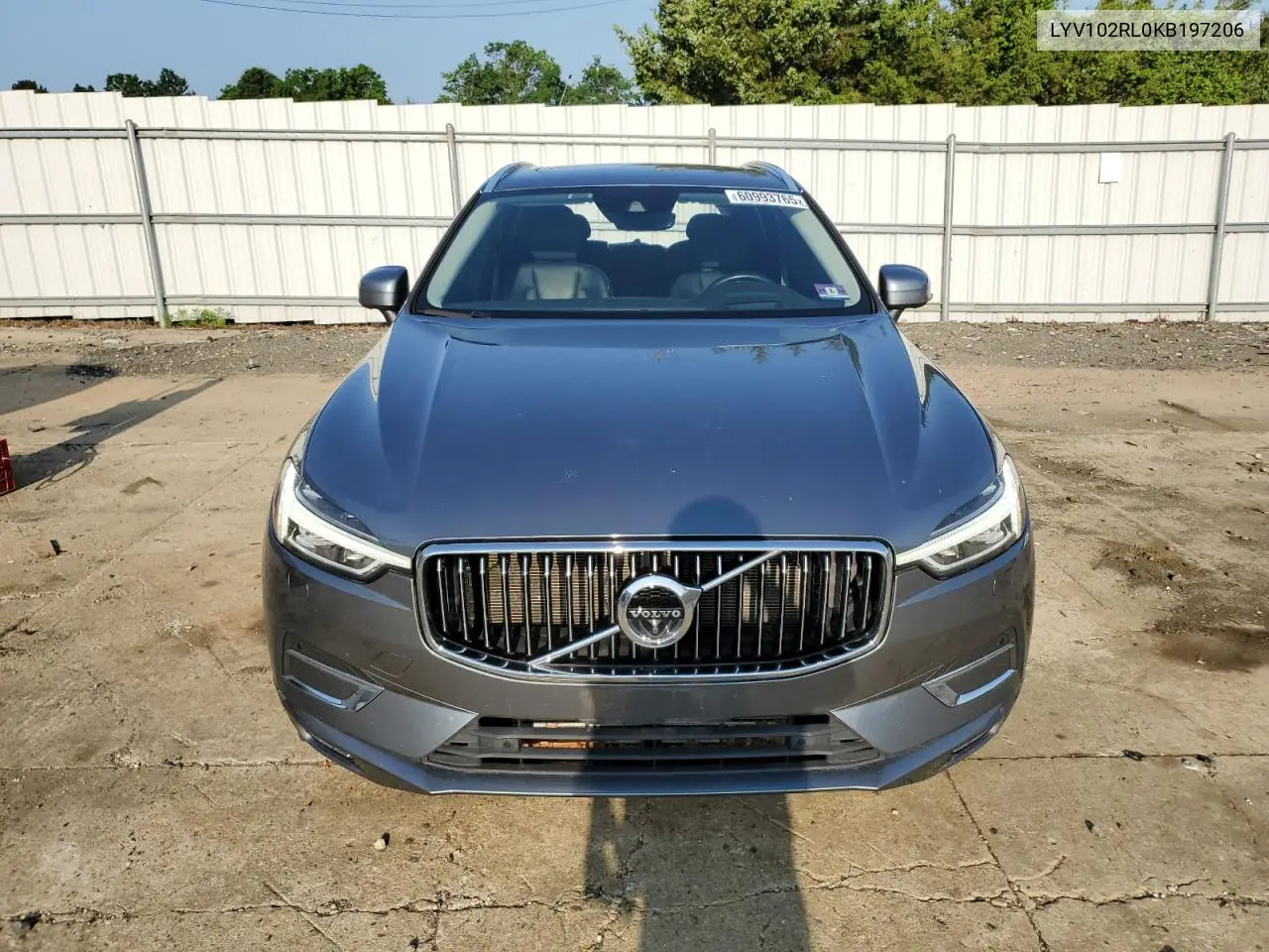 2019 Volvo Xc60 T5 Inscription VIN: LYV102RL0KB197206 Lot: 60993765