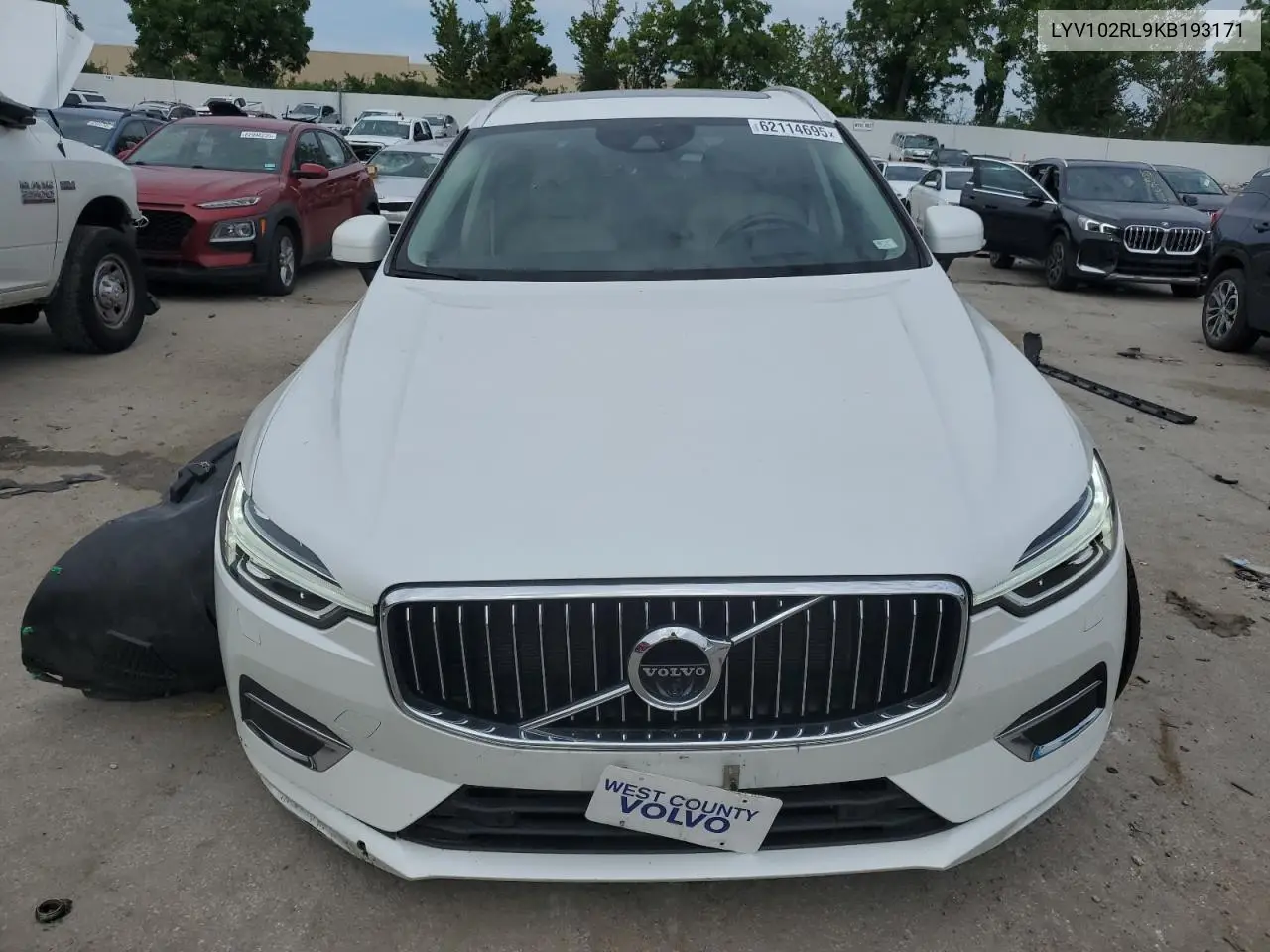 2019 Volvo Xc60 T5 Inscription VIN: LYV102RL9KB193171 Lot: 62114695