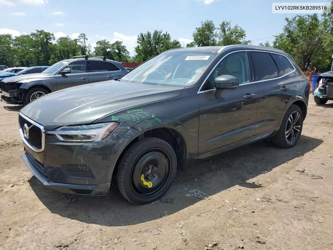 2019 Volvo Xc60 T5 VIN: LYV102RK5KB289516 Lot: 62600585