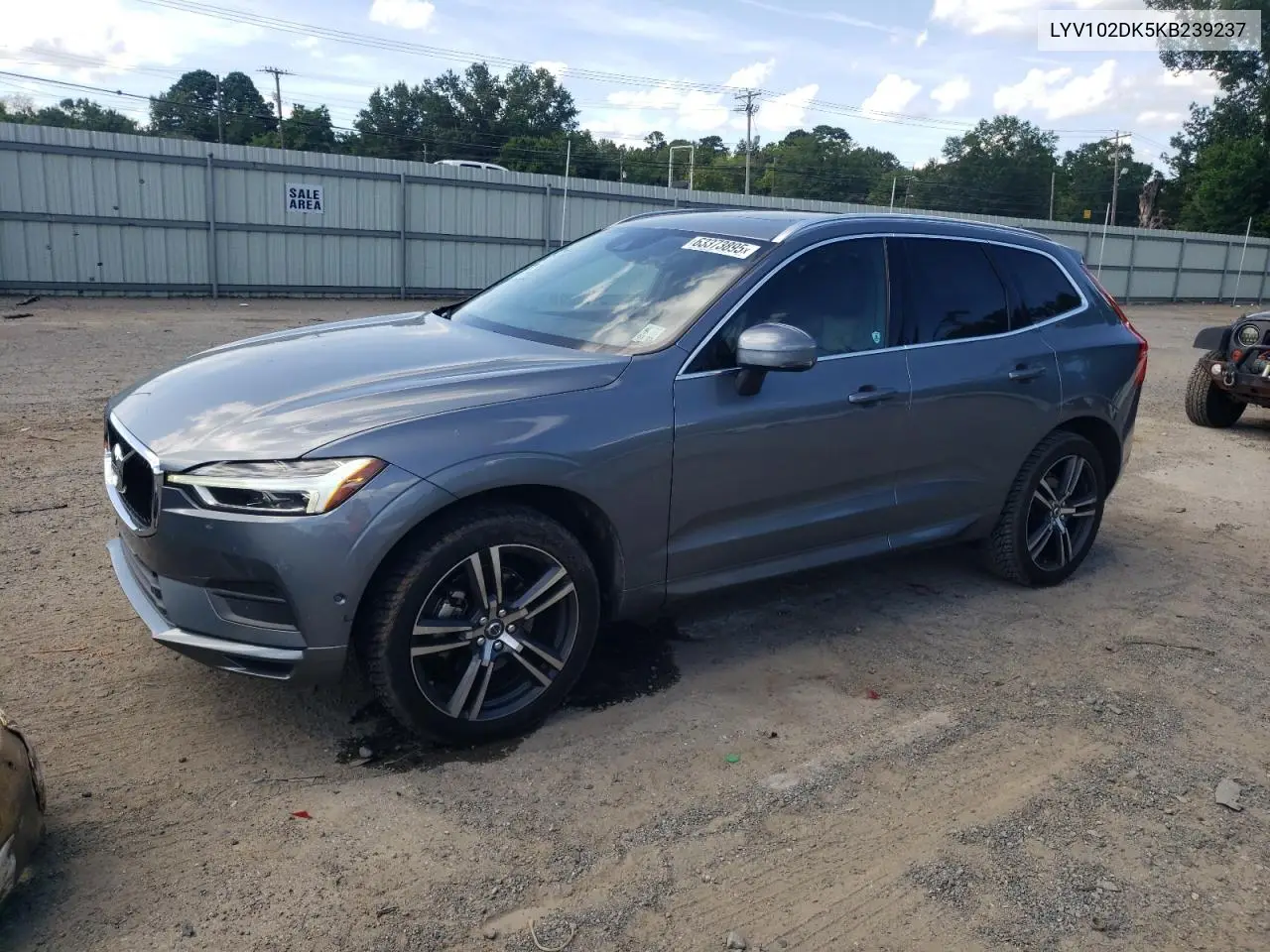 2019 Volvo Xc60 T5 Momentum VIN: LYV102DK5KB239237 Lot: 63373895