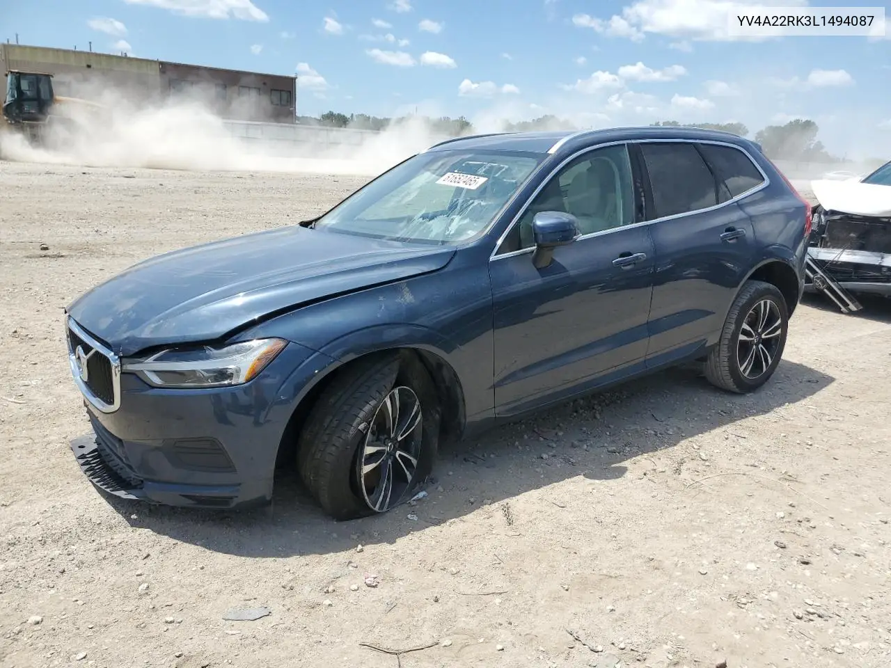2020 Volvo Xc60 T6 Momentum VIN: YV4A22RK3L1494087 Lot: 61652465