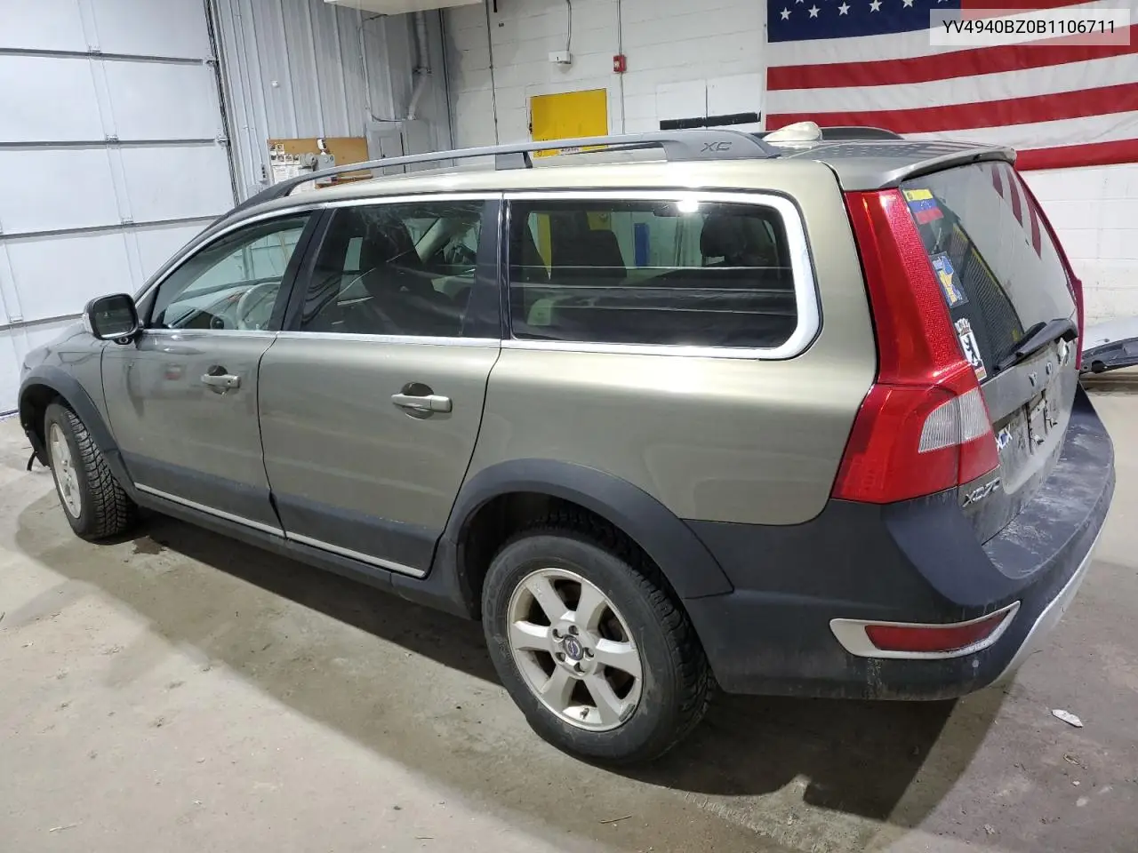 2011 Volvo Xc70 3.2 VIN: YV4940BZ0B1106711 Lot: 52276495