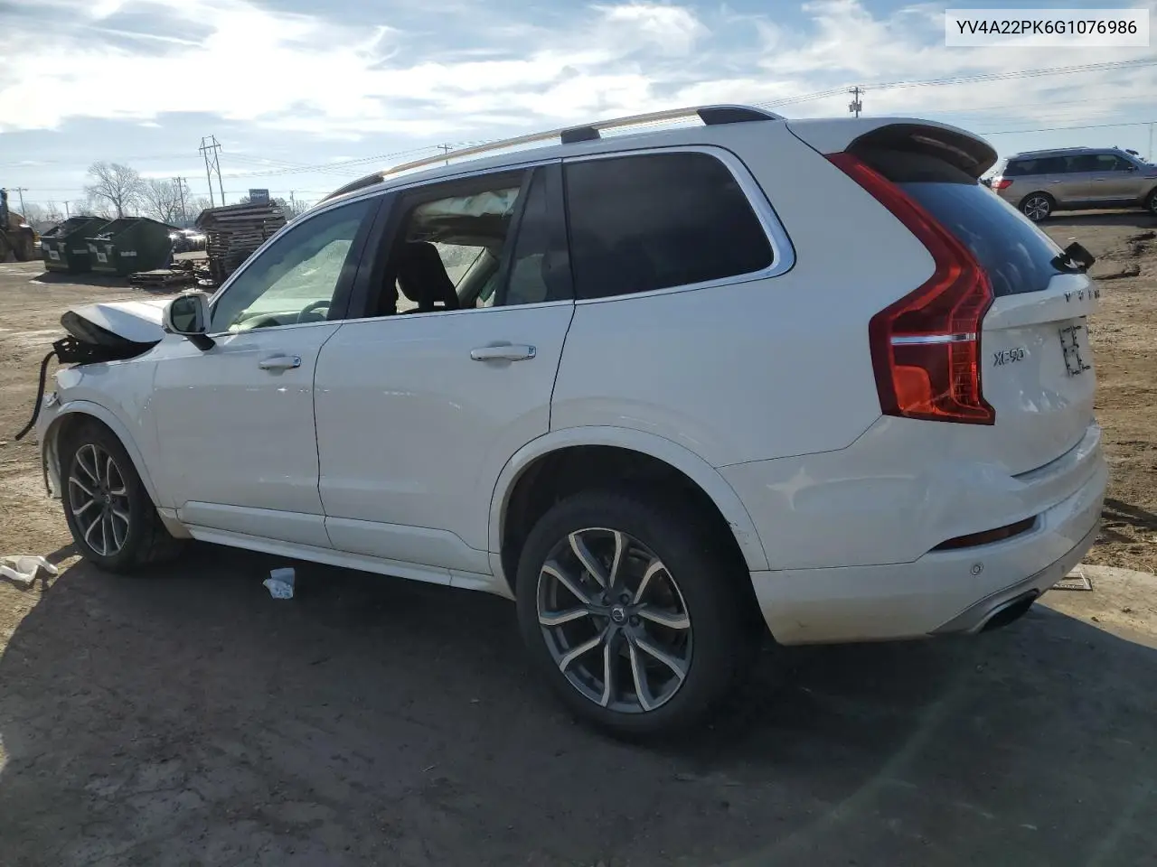 2016 Volvo Xc90 T6 VIN: YV4A22PK6G1076986 Lot: 46224615