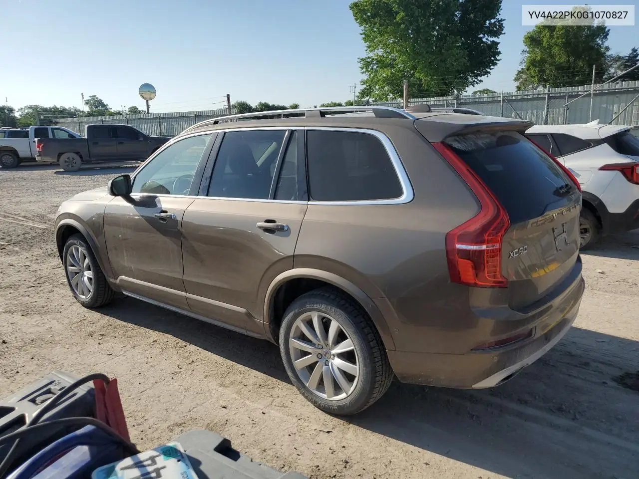 2016 Volvo Xc90 T6 VIN: YV4A22PK0G1070827 Lot: 56621275