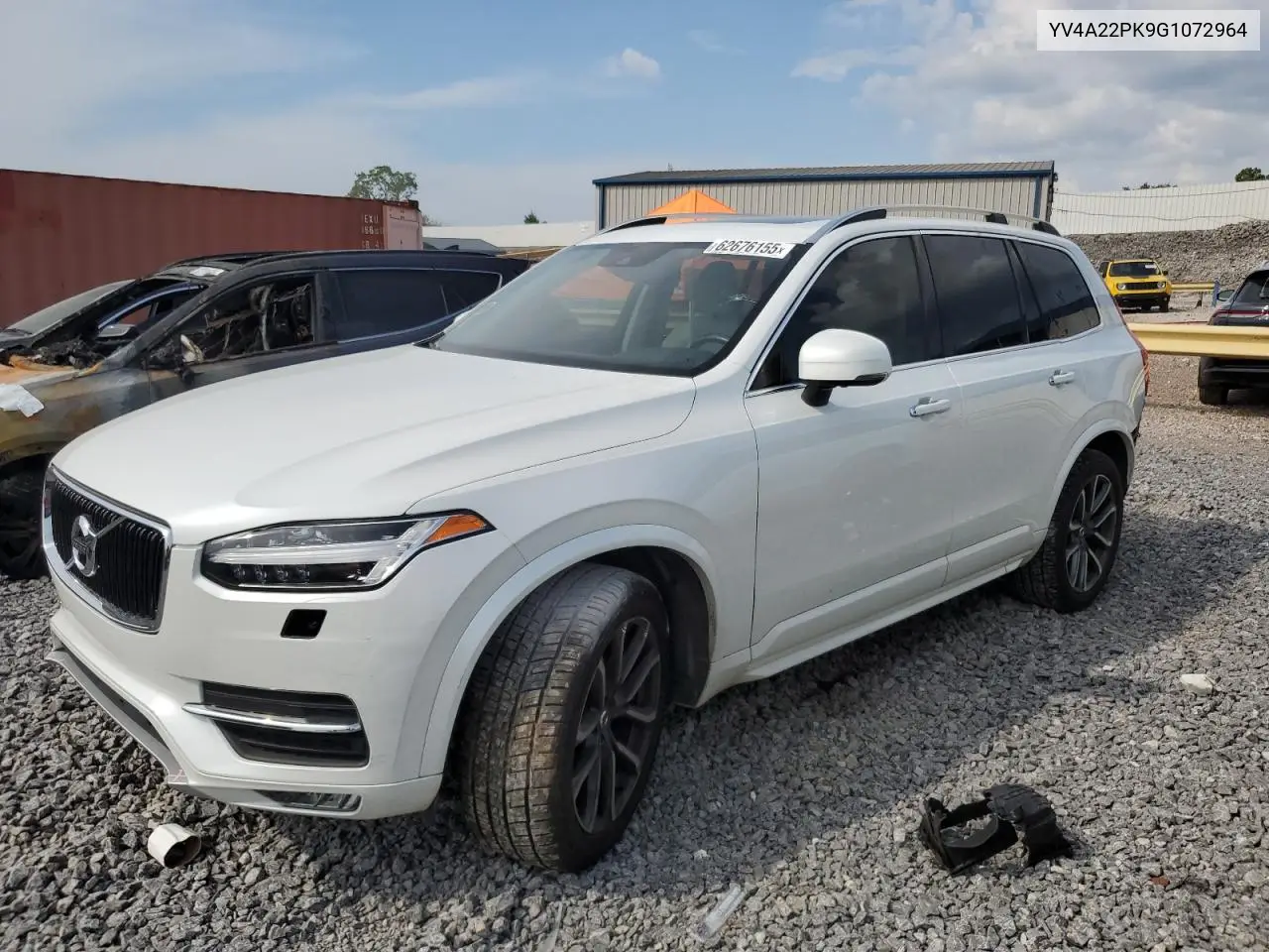 2016 Volvo Xc90 T6 VIN: YV4A22PK9G1072964 Lot: 62676155