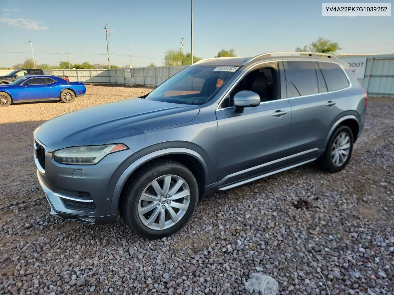 2016 Volvo Xc90 T6 VIN: YV4A22PK7G1039252 Lot: 63932625