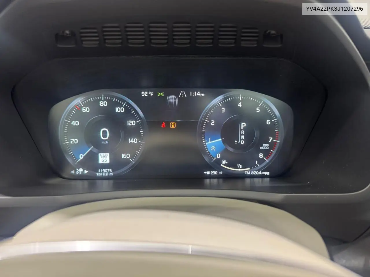2018 Volvo Xc90 T6 VIN: YV4A22PK3J1207296 Lot: 63533995