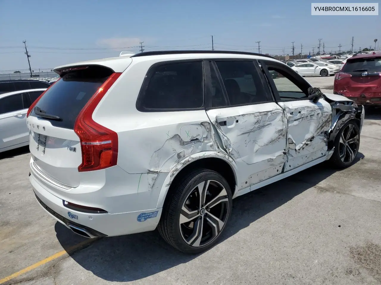 2020 Volvo Xc90 T8 R-Design VIN: YV4BR0CMXL1616605 Lot: 60628505