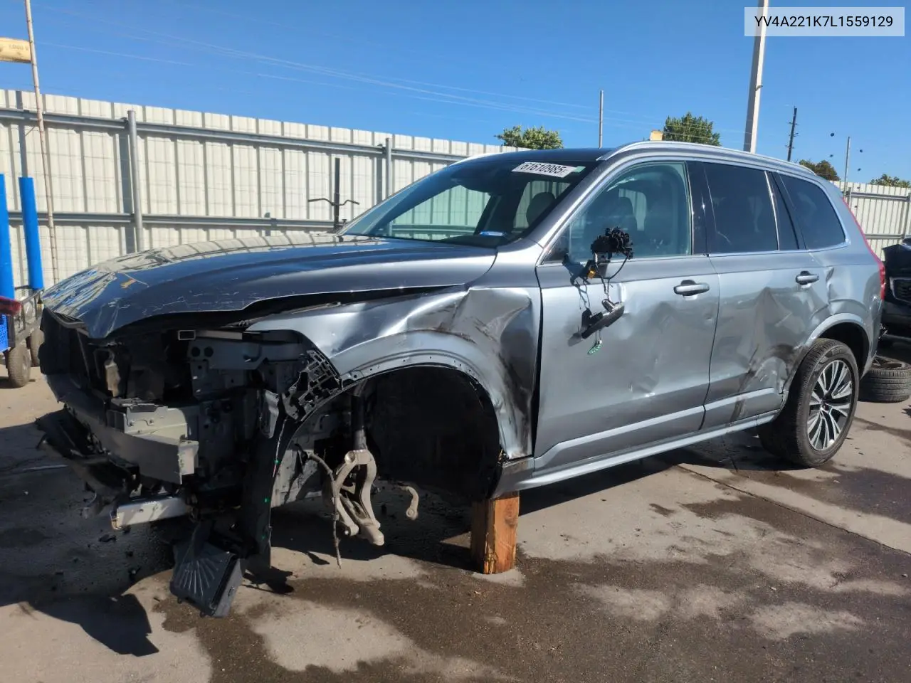 2020 Volvo Xc90 T6 Momentum VIN: YV4A221K7L1559129 Lot: 61610985