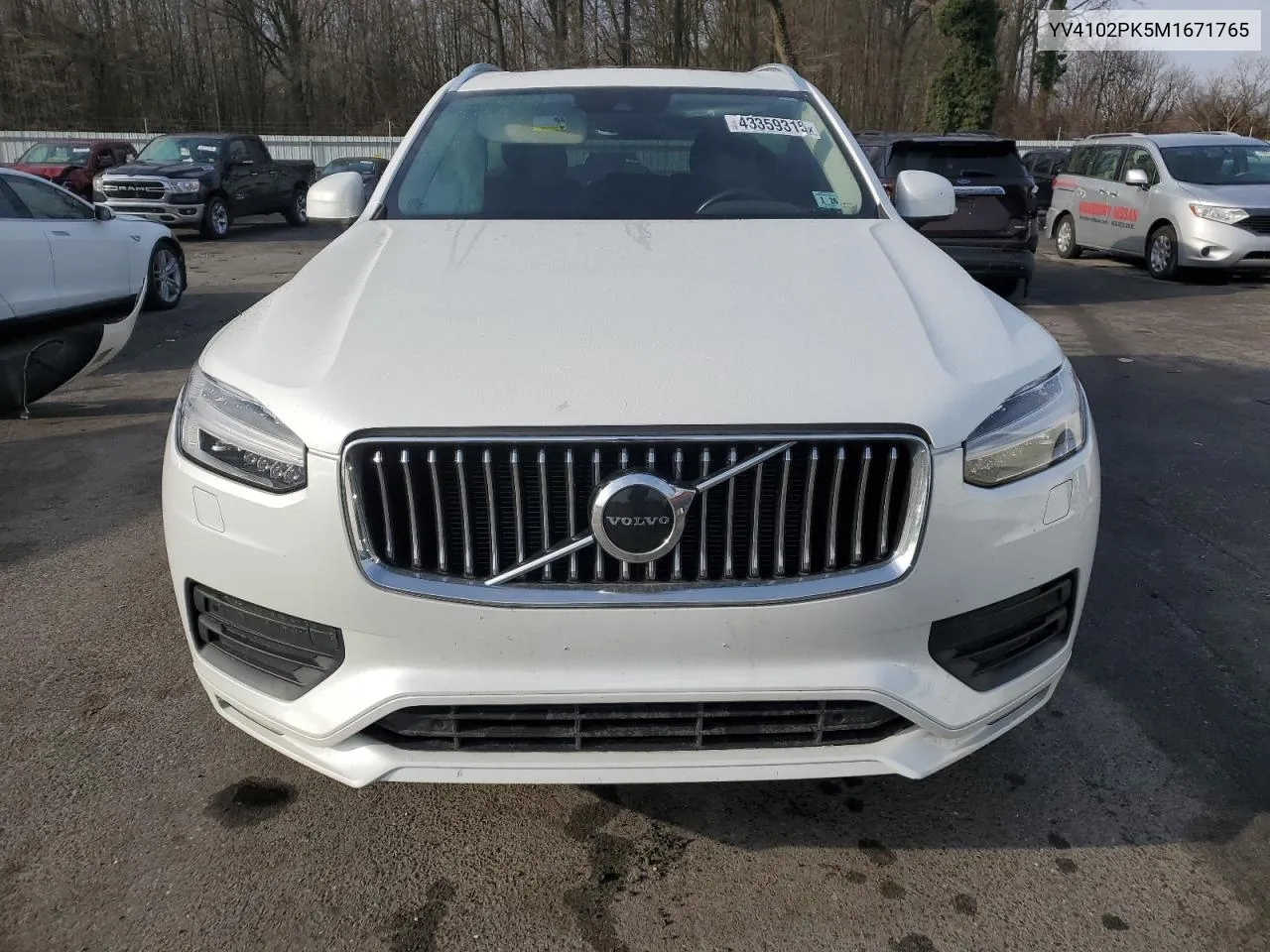 2021 Volvo Xc90 T5 Momentum VIN: YV4102PK5M1671765 Lot: 43359315