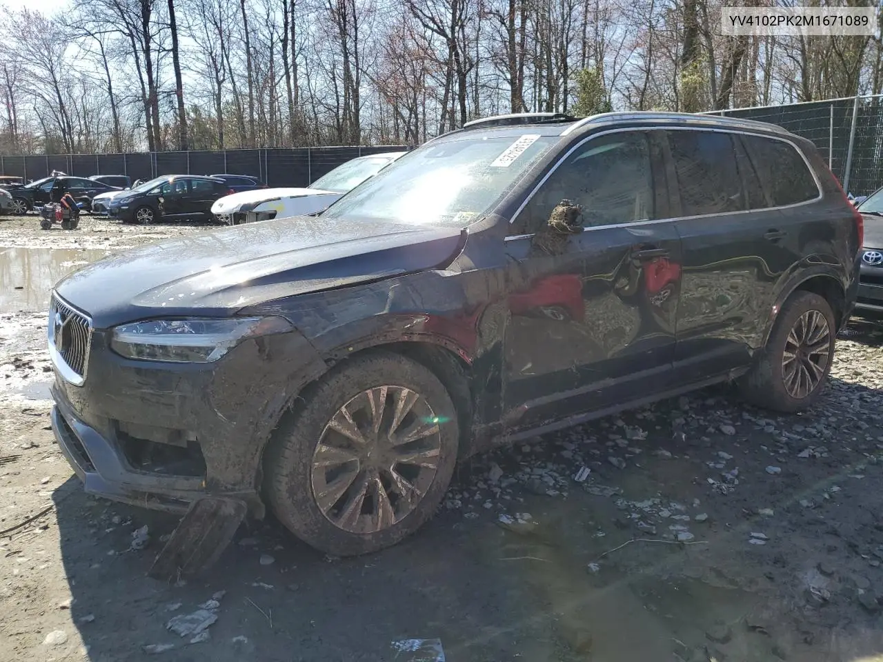 2021 Volvo Xc90 T5 Momentum VIN: YV4102PK2M1671089 Lot: 49348425