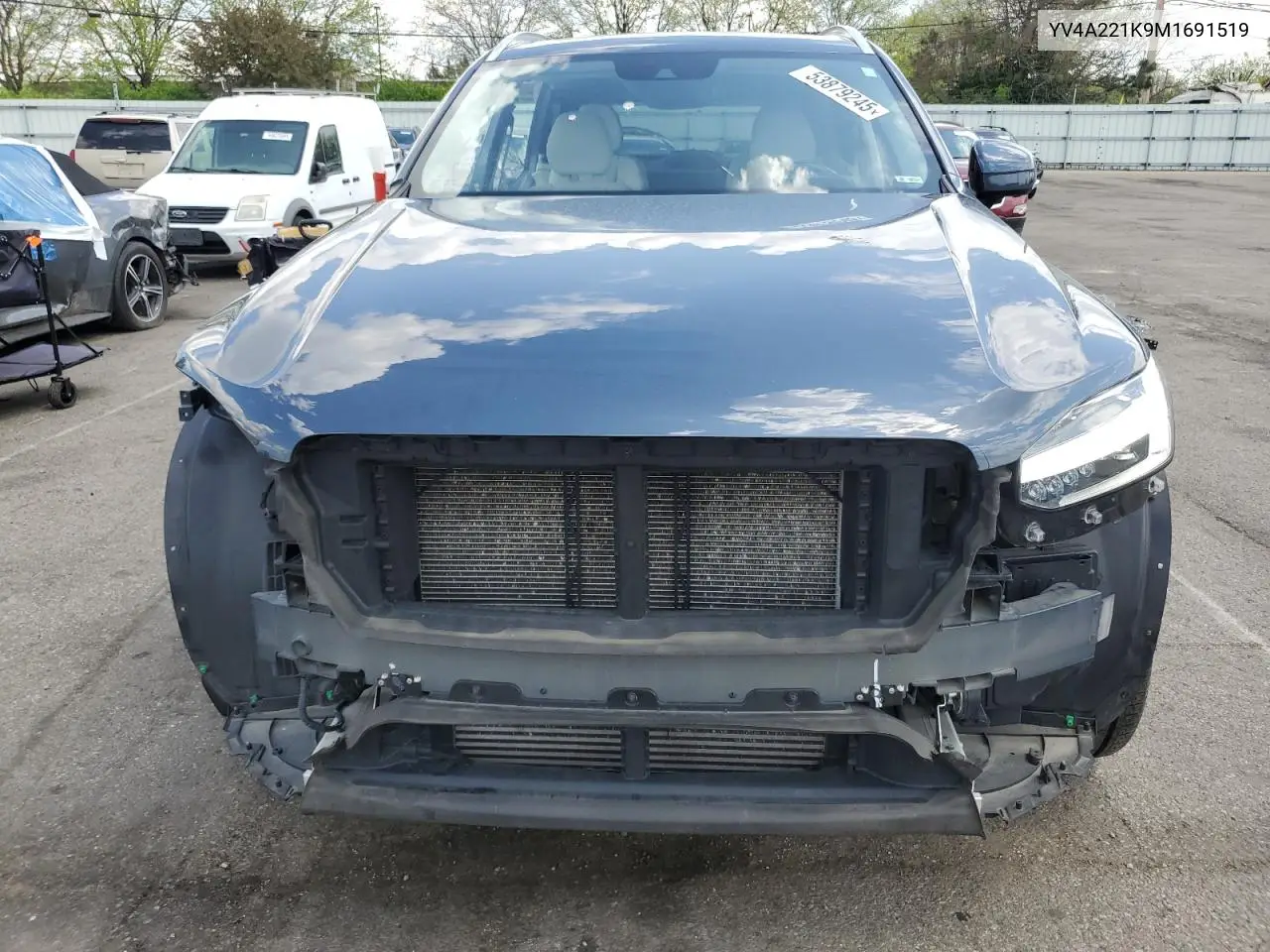 2021 Volvo Xc90 T6 Momentum VIN: YV4A221K9M1691519 Lot: 53879245