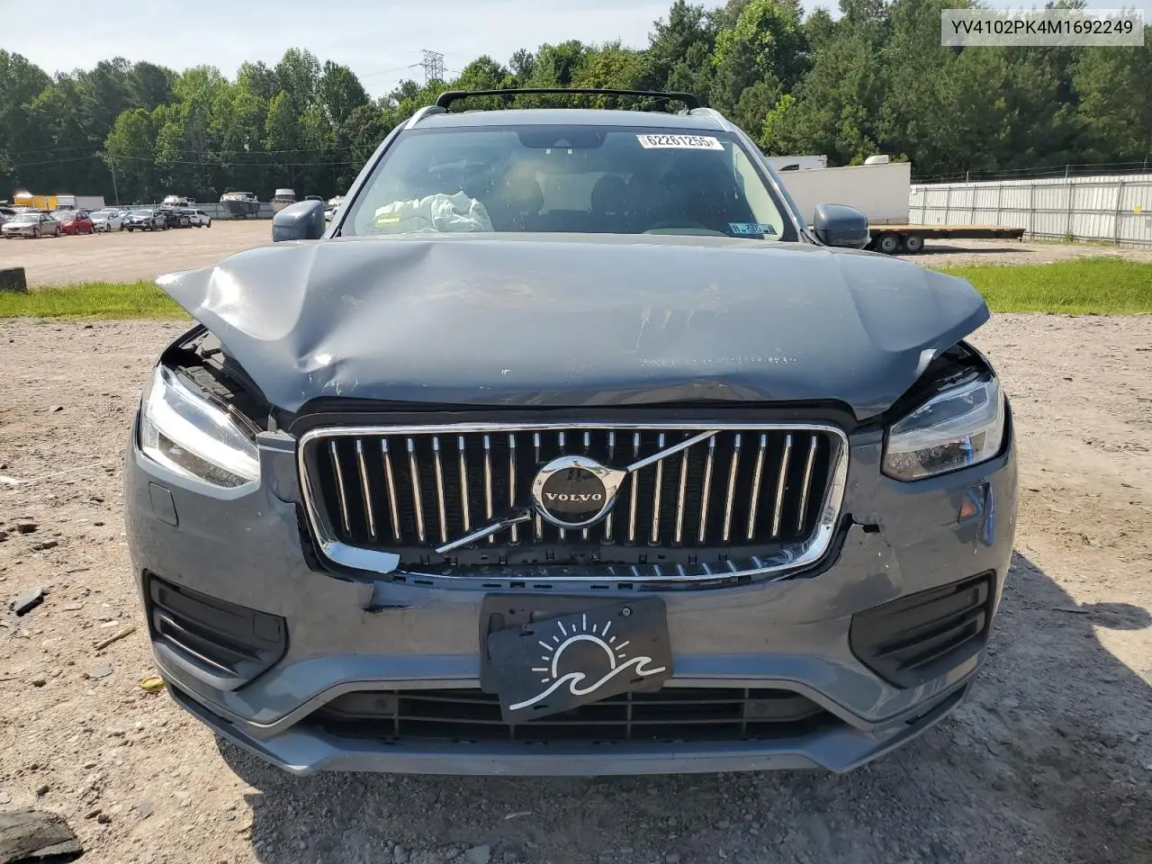 2021 Volvo Xc90 T5 Momentum VIN: YV4102PK4M1692249 Lot: 62261255